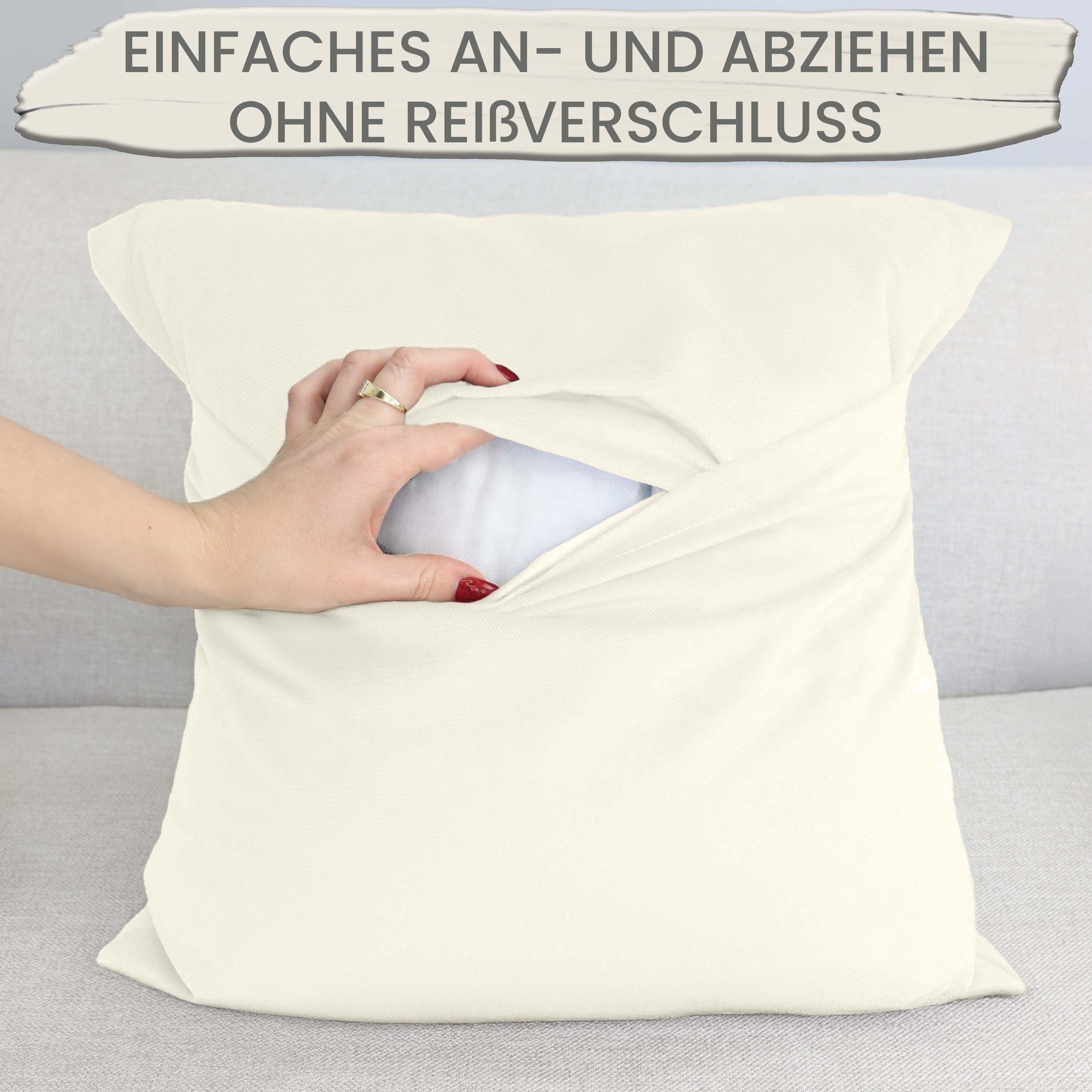 Amilian Dekokissen 2er Set - Kissen mit Füllung und Bezug - Sofakissen, Zierkissen, (2 Stück), 40x40 cm, Kopfkissen, Kuschelkissen mit Kissenfüllung