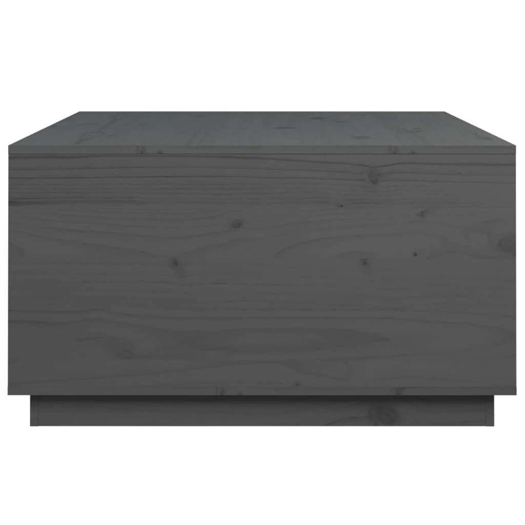 Couchtisch | vidaXL Kiefer (1-St) Massivholz Couchtisch 80x80x45 Grau Grau Grau cm