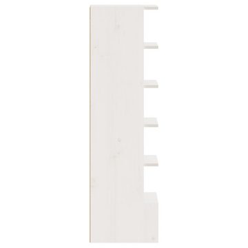 vidaXL Regal Schuhregal Weiß 28x30x104 cm Massivholz Kiefer
