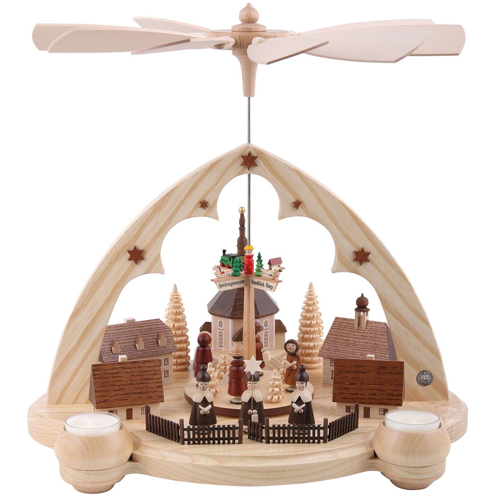 Weihnachtspyramide Pyramide 1-stöckig Seiffener Dorf