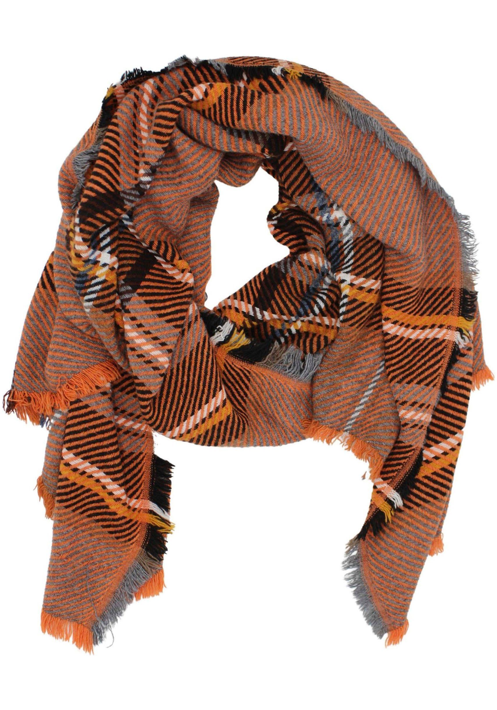 leslii Schal, mit Karo-Muster camel | Modeschals