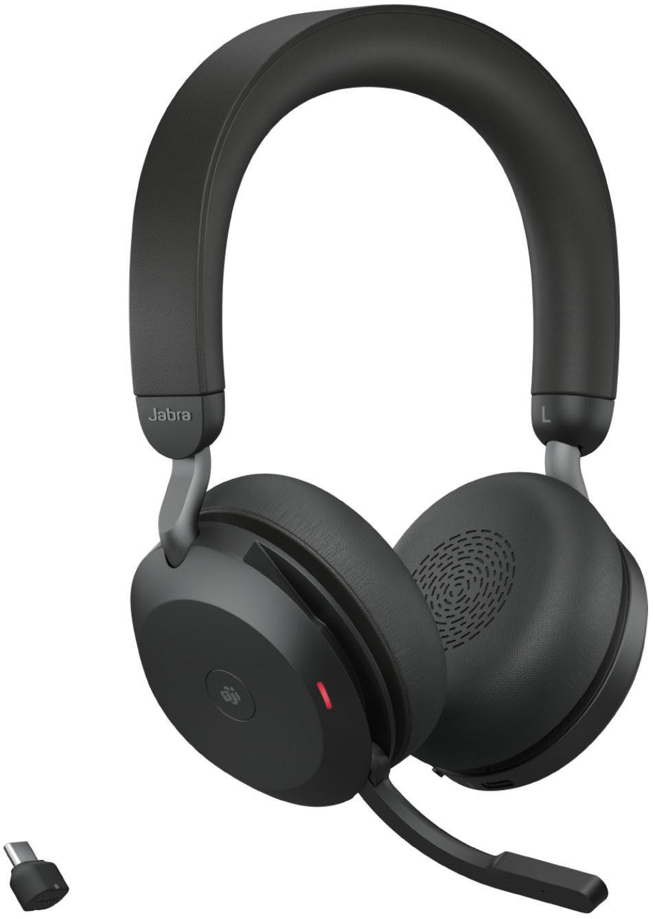 Jabra Evolve2 75 Kopfhörer (Active Noise Cancelling (ANC), Rauschunterdrückung, Sprachsteuerung, Stummschaltung, Alexa)