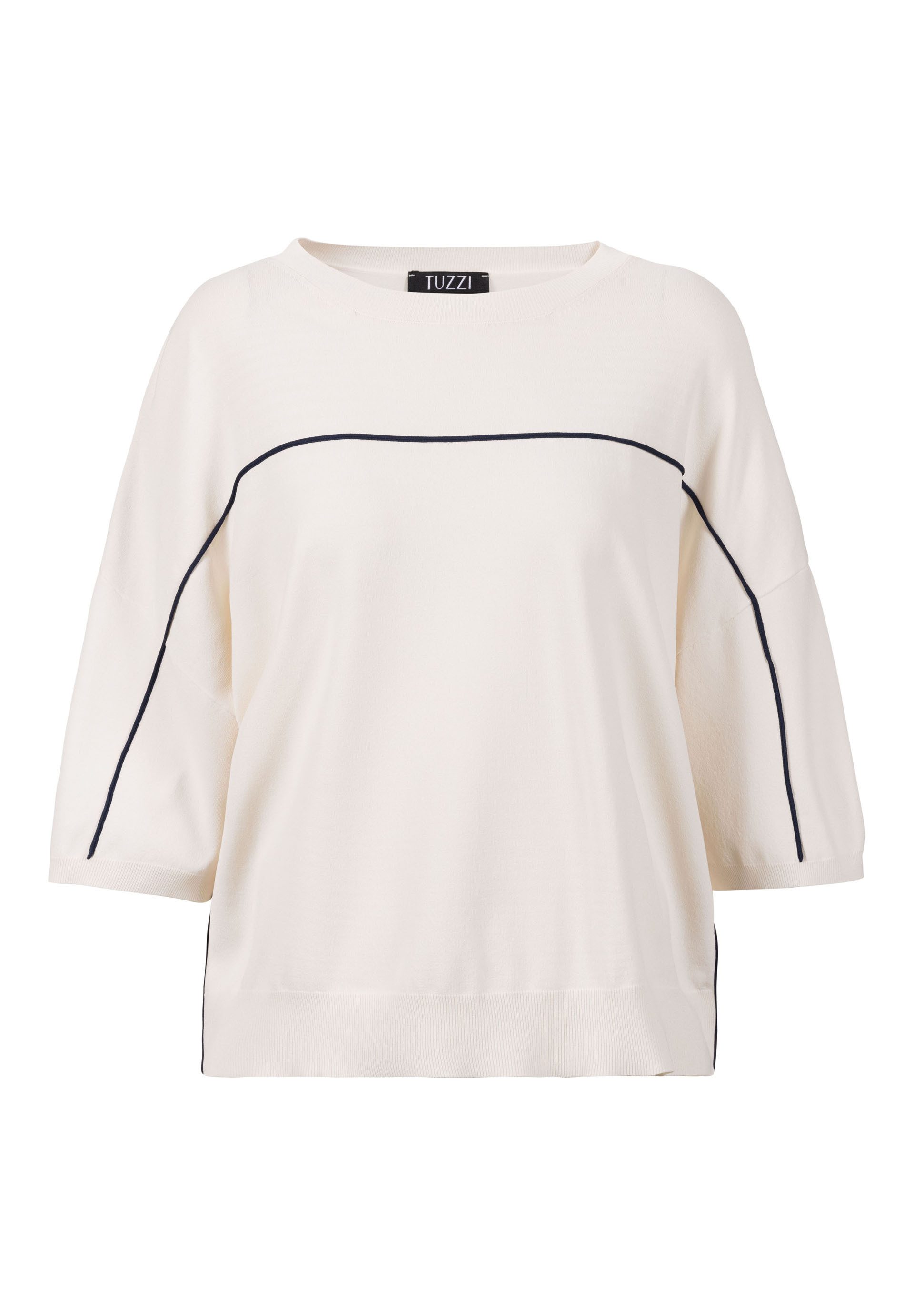 TUZZI Strickpullover mit Kontrastpaspeln günstig online kaufen
