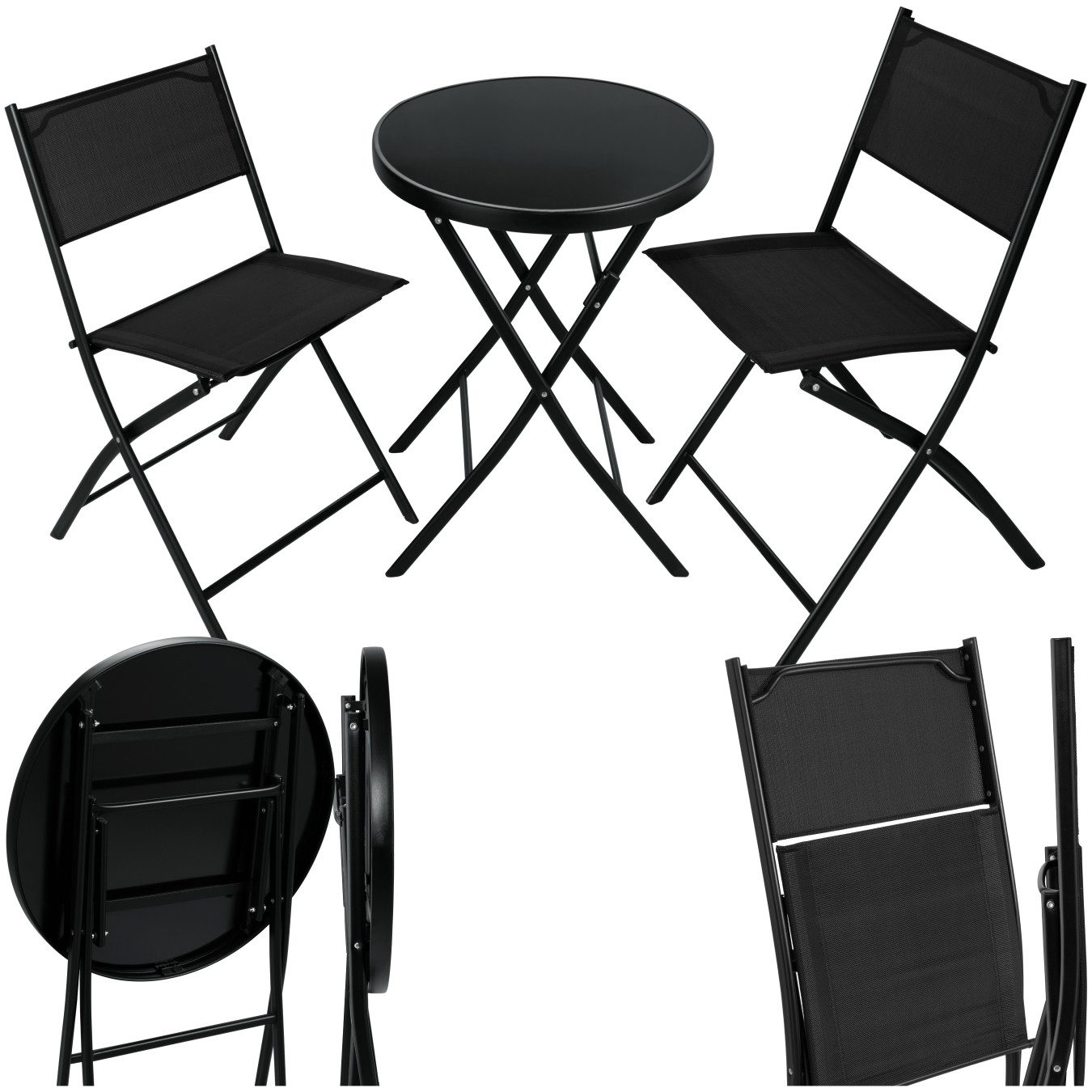 tectake Essgruppe Bistro-Set, (Set., 3-tlg), Robustes günstig online kaufen