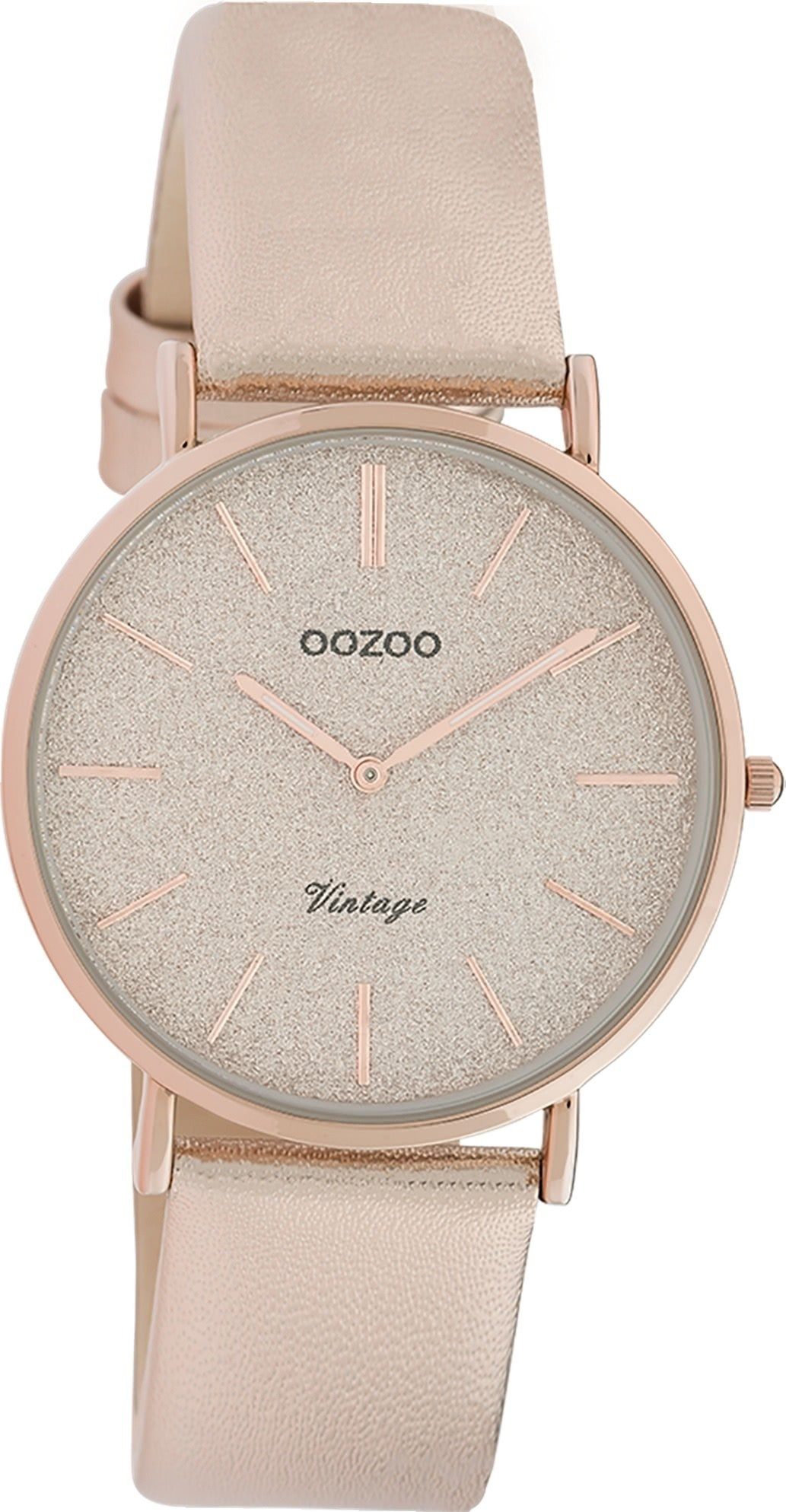 Quarzuhr Oozoo Damen Armbanduhr rosa Analog