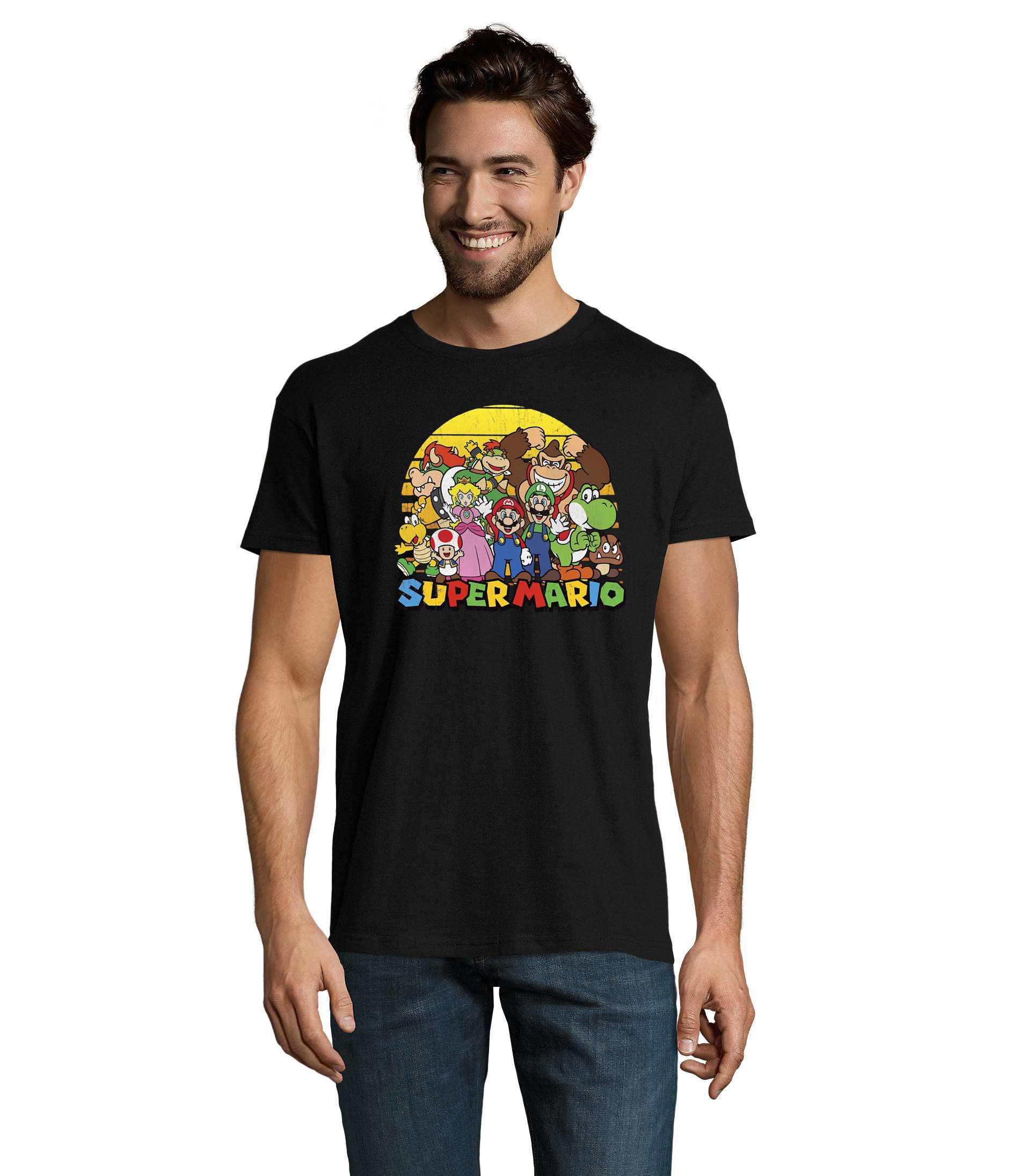 T-Shirt SuperMarioSun Herren Shirt Gaming Print Retro Kult Motiv Fun