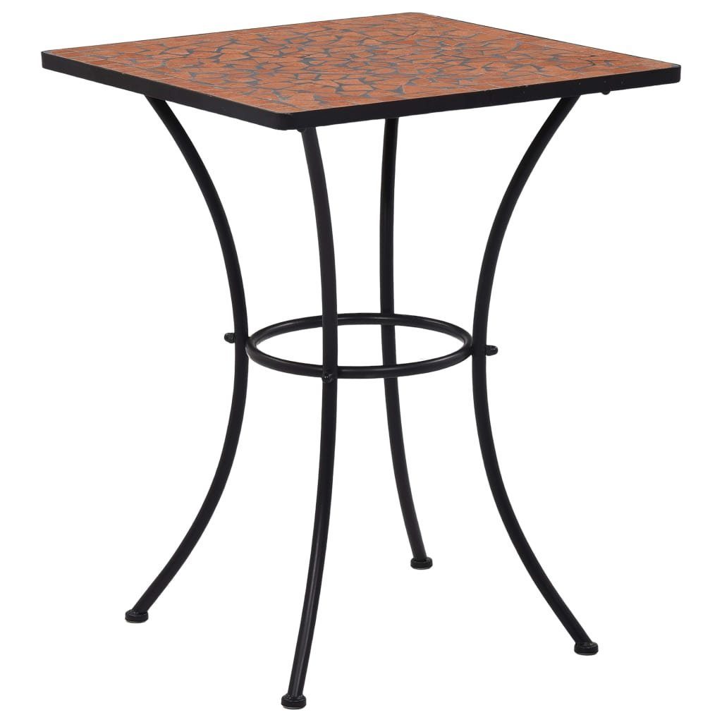 Gartentisch Keramik cm Mosaik-Bistrotisch Terrakotta 60 furnicato