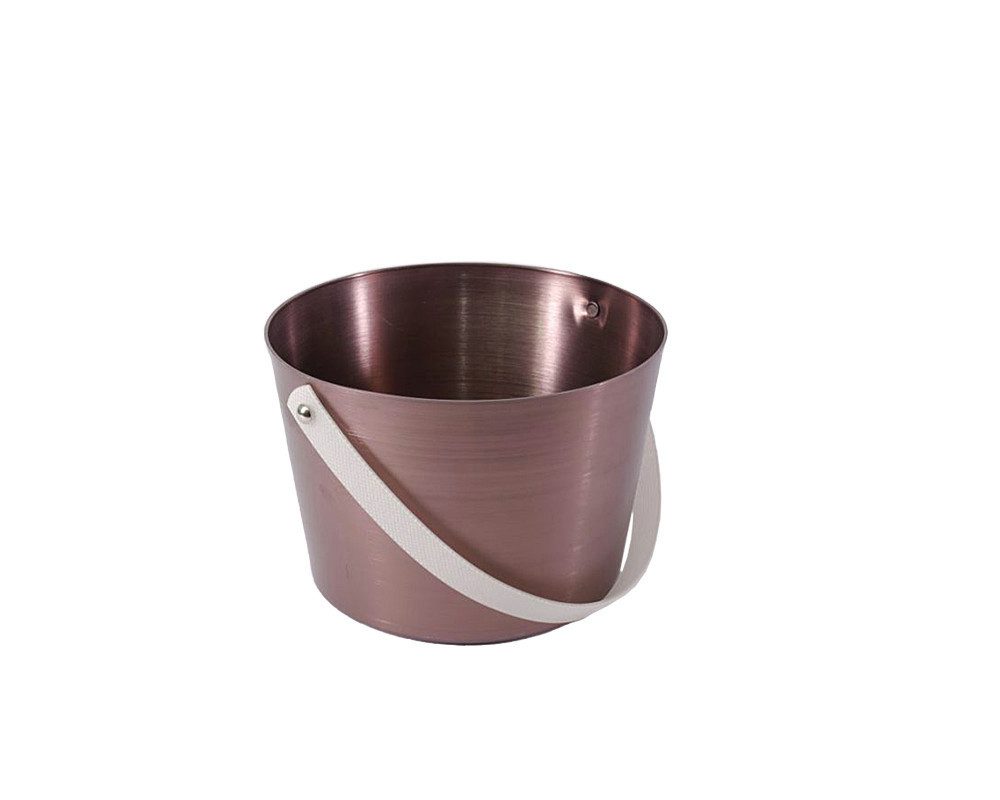 Blumenberg Aufgusstopf Sauna Aufgusskübel aubergine metallic mit flexiblem Tragegurt