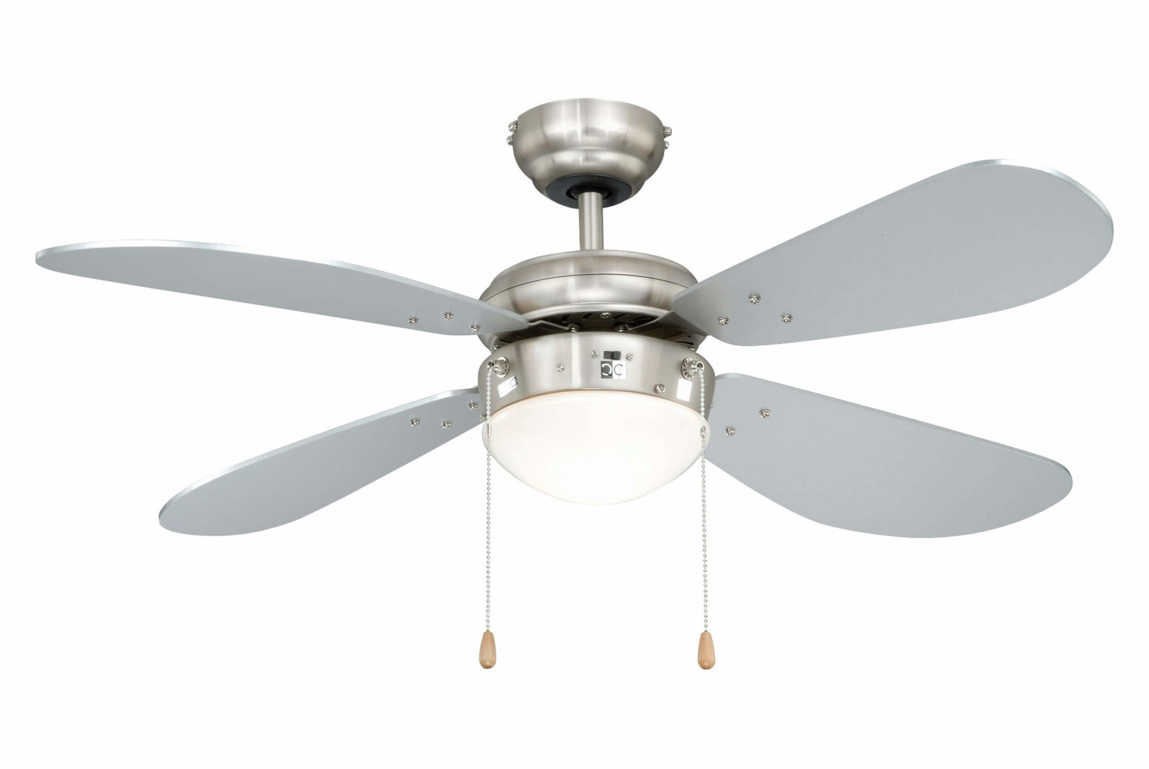 AireRyder Deckenventilator Deckenventilator Classic 105 cm Nickel / Silber, Mit Zugschnur