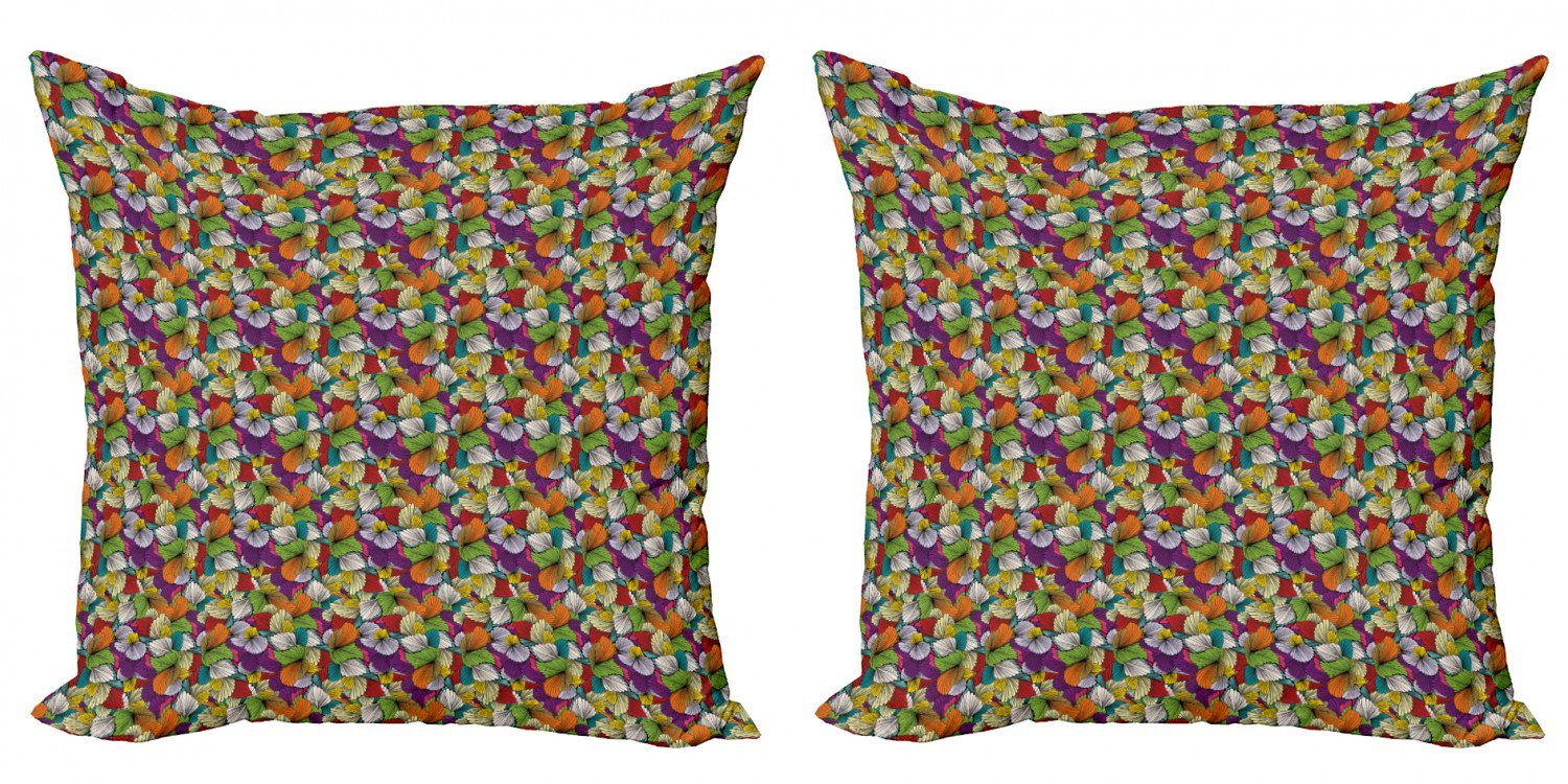 Kissenbezüge Modern Accent Doppelseitiger Digitaldruck, Abakuhaus (2 Stück), Bunt Regenbogen-abstrakte Ornamente
