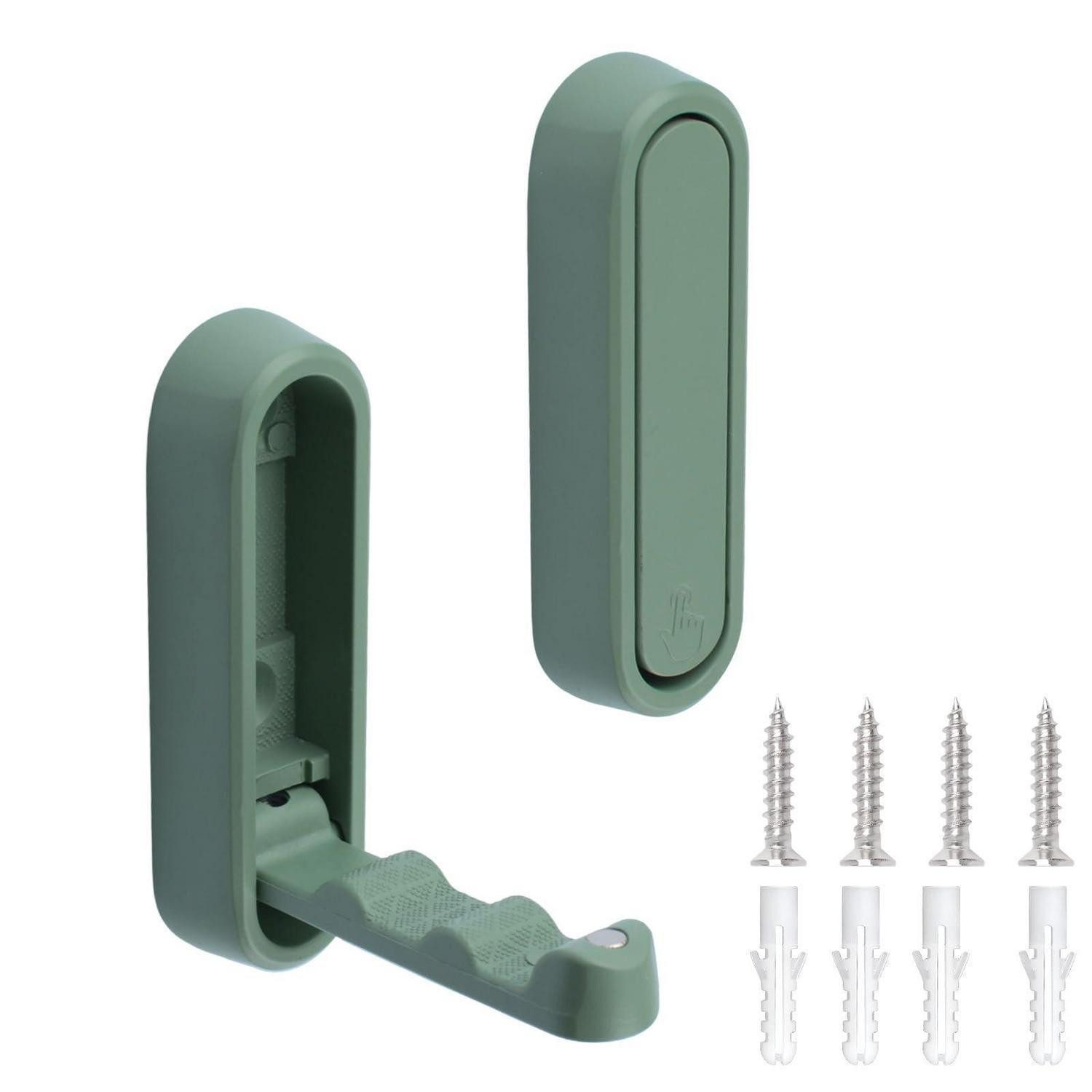 LuxusKollektion Wandhaken Faltbarer Wandhaken 2er-Set mattgruen, (2-St)