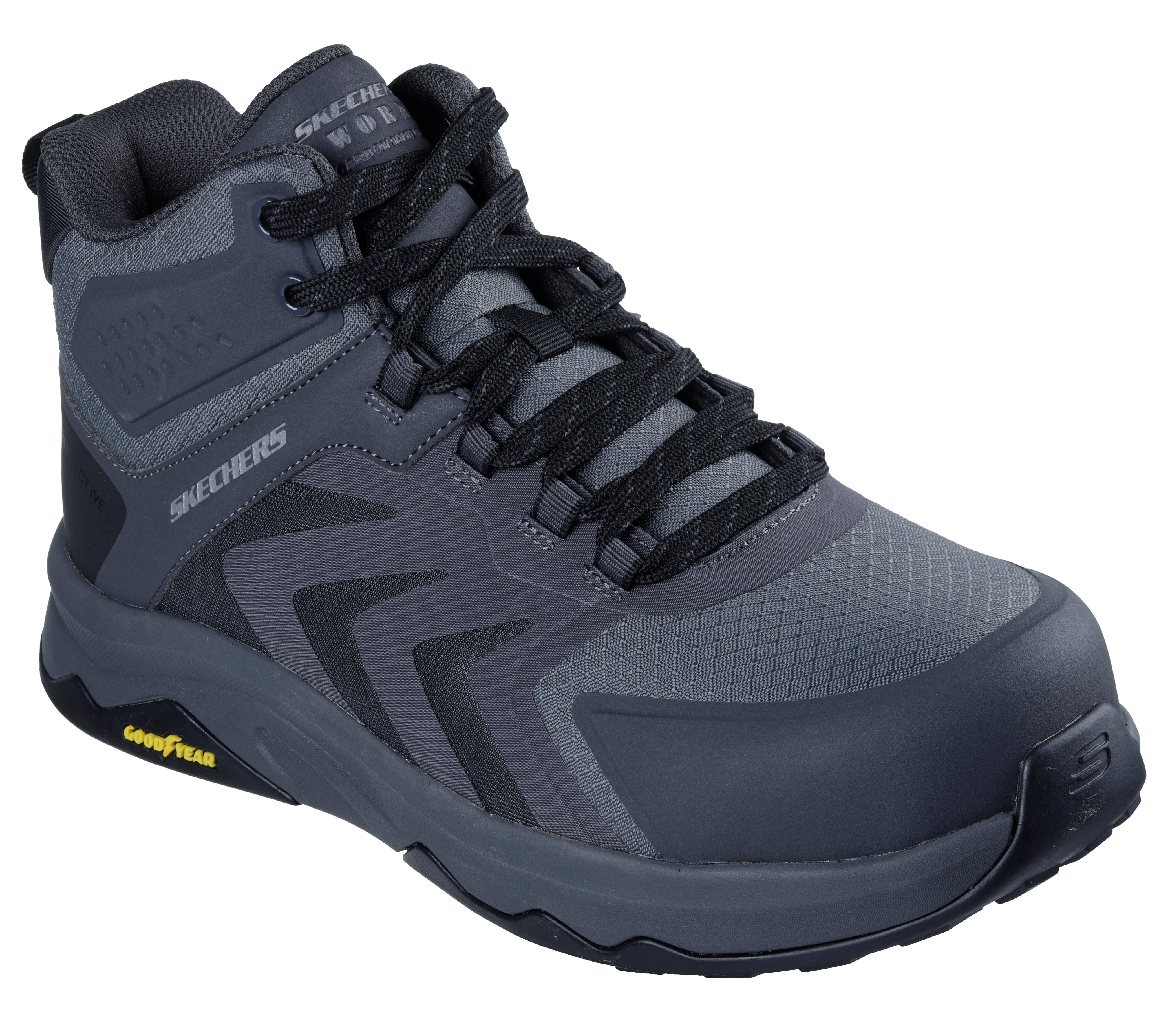 Skechers SPEED-FLEX TREKKER-NORDOWN Herren Arbeitsschuhe S3S Sicherheitsschuh Carbon Nano Toe EN ISO 20345:2022+A1:2024 S3S SR + ESD