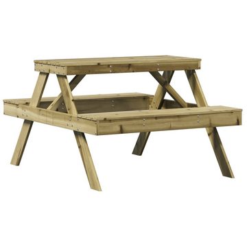 vidaXL Gartentisch Picknicktisch 105x134x75 cm Imprägniertes Kiefernholz (1-St)