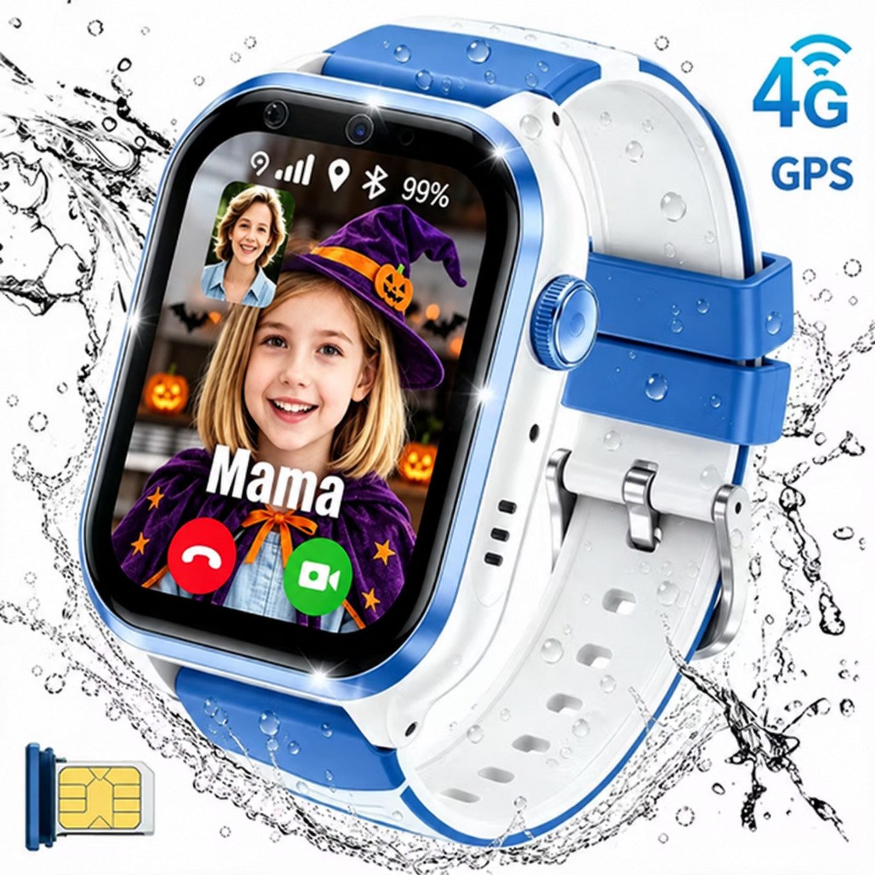 blackview Z10 Kinderuhr mit GPS 4G und Telefon, Videoanruf, SOS Smartwatch (1, 83 Zoll), Kinderuhr Telefon, GPS, Geschenk für Kinder, …