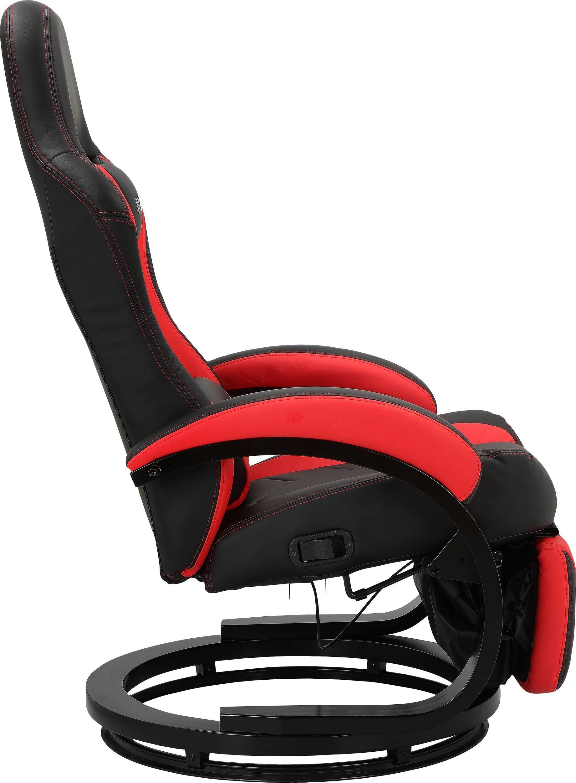 loft24 Gaming-Stuhl Andreas, Relaxsessel, Schreibtischstuhl, Drehstuhl, Fußstütze, Kopfstütze