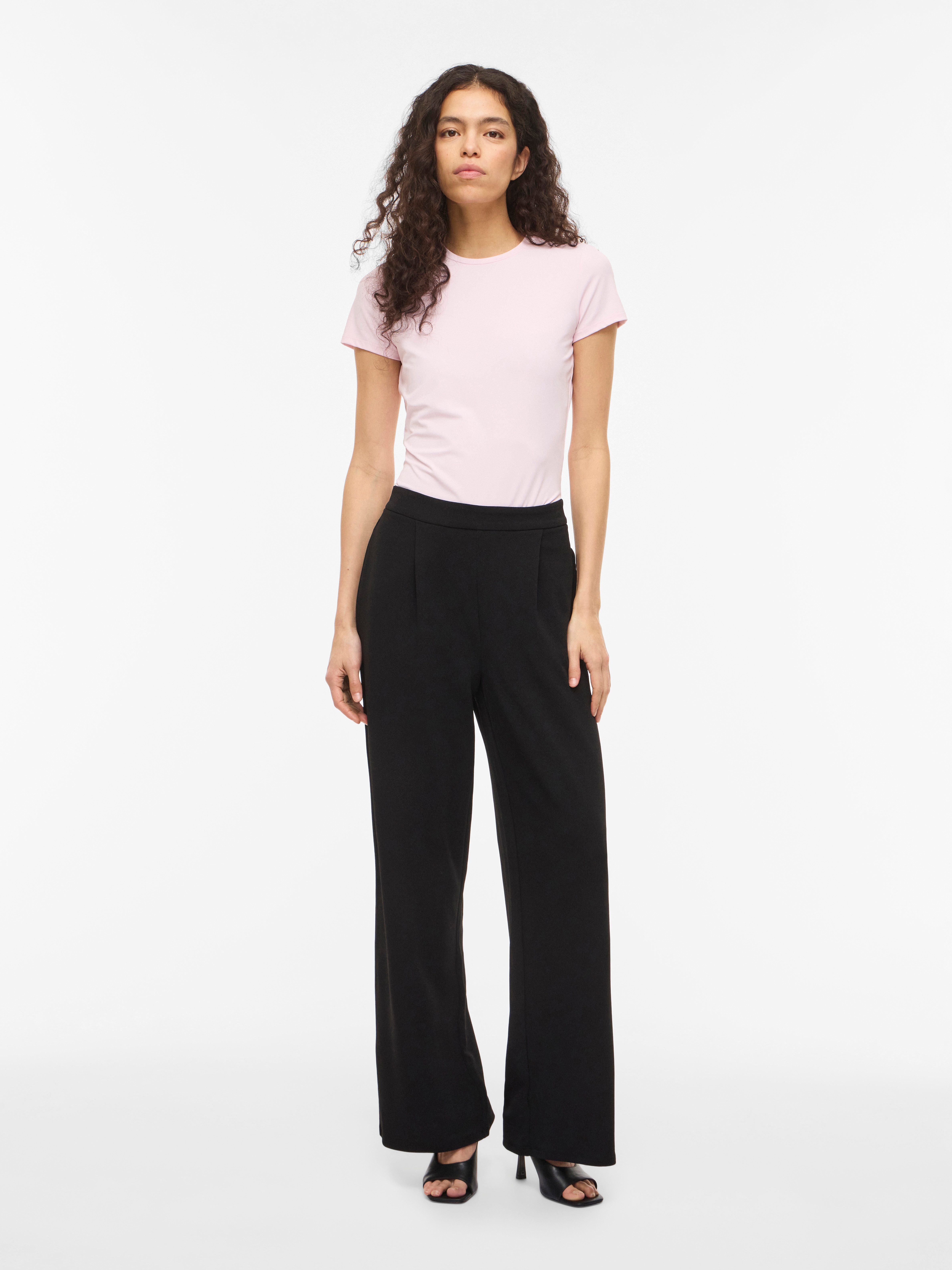 Vila Schlupfhose VIBENNE HW WIDE PLEAT JRS PANTS - NOOS Materialmix
