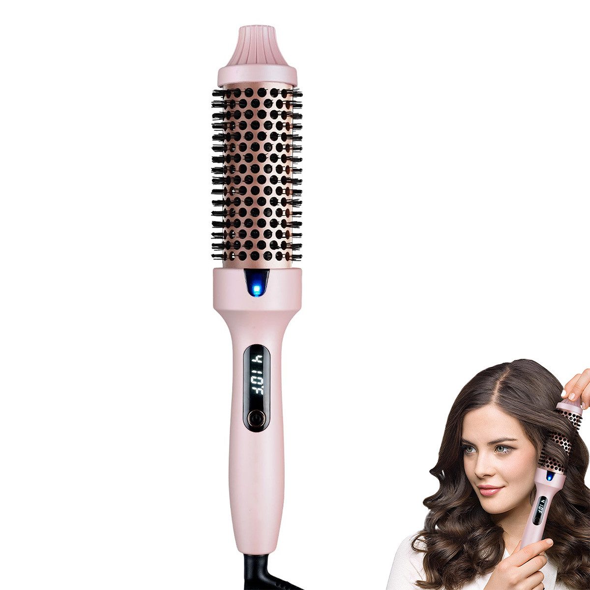 Novzep Haarstyler Lockenstäbe, Hairstyler 1,5 Zoll negativ ionisch beheizte Thermo, für den Blowout-Look, Locken, Volumen und Glätteisen, 10 Temperaturen