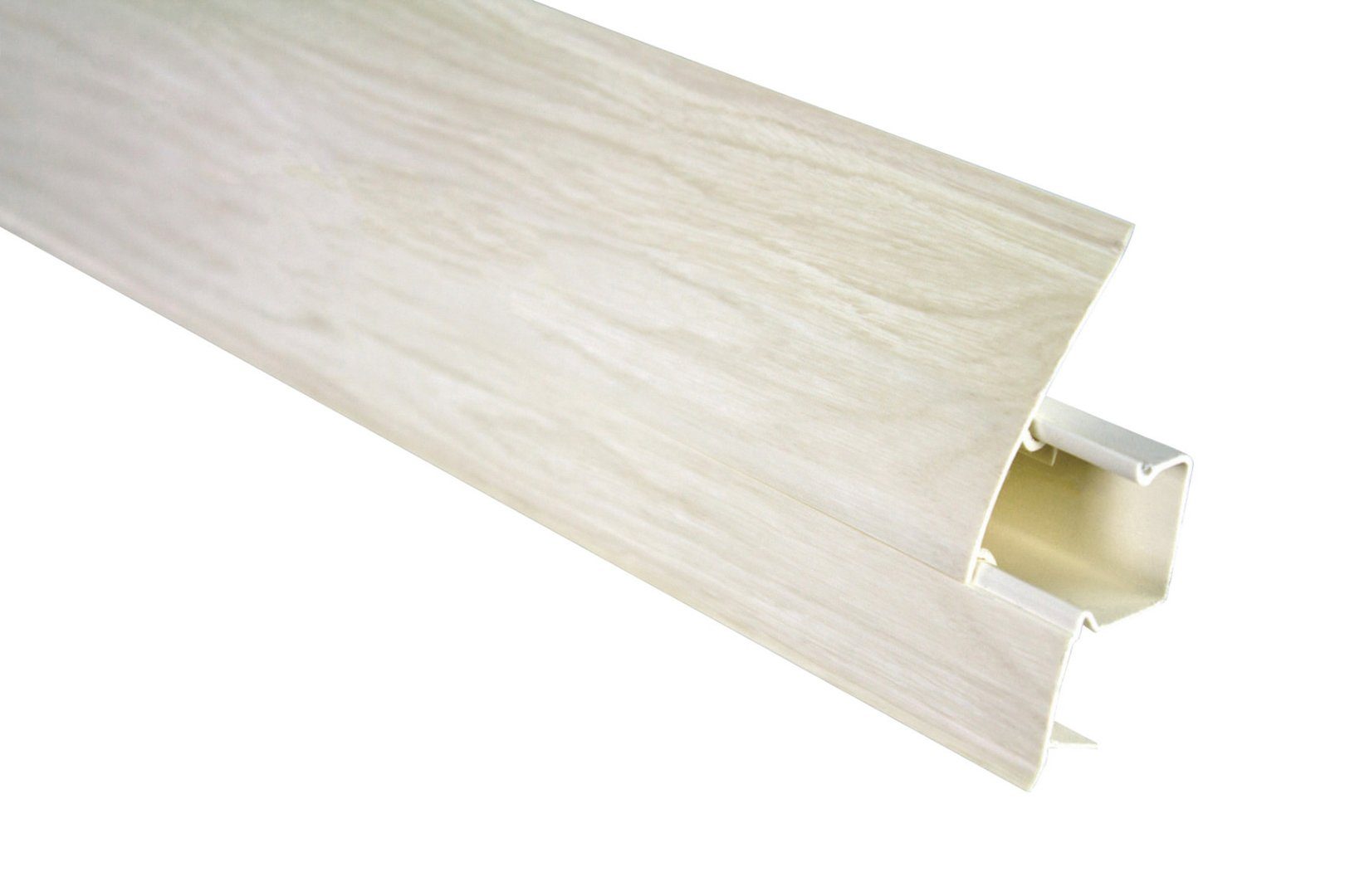 Lemal Sockelleiste, PVC 65x23mm - Fußleisten mit Kabelkanal - (2 Meter / 1 Leiste) Abschluss Leisten Teppichboden