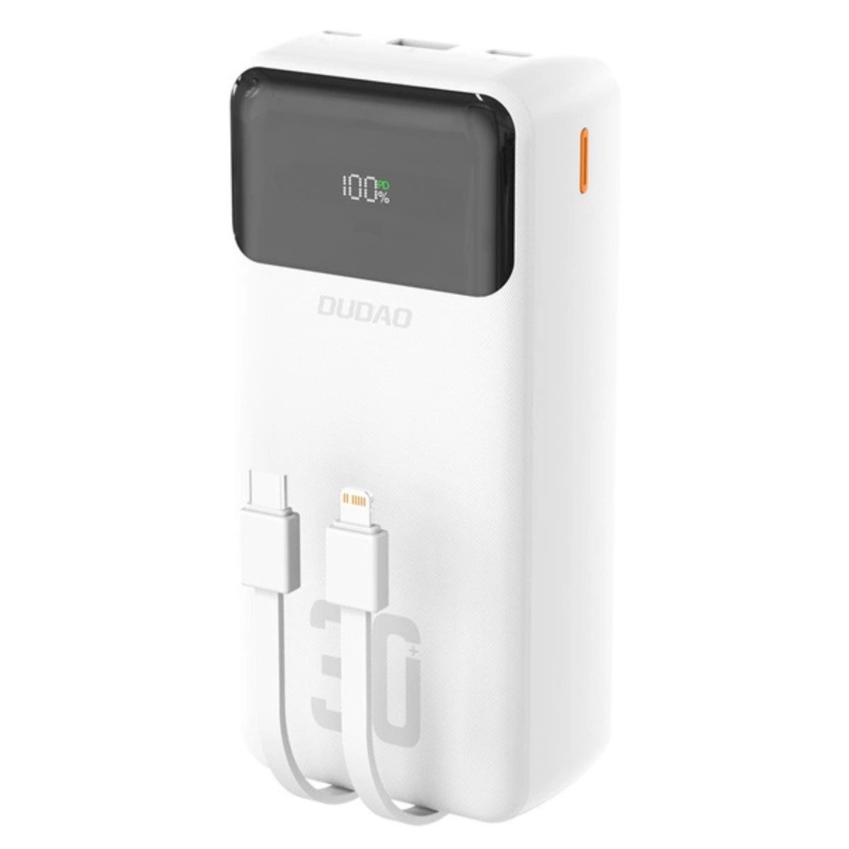 Dudao Dudao K15MAX 30000mAh PD 22.5W Powerbank mit integrierten Kabeln Powerbank Powerbank 30.000 mAh (5 V, 9 V, 12 V, 15 V V), 22,5 W PD & QC Schnellladung, 30000 mAh Kapazität
