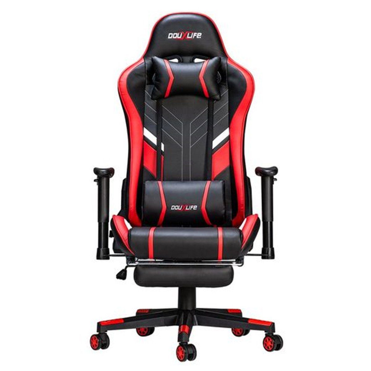 Douxlife Gaming-Stuhl (Ergonomischer Gaming mit Sessel Höhenverstellbar, Massagefunktion), 4 Massagemodi, Max150kg