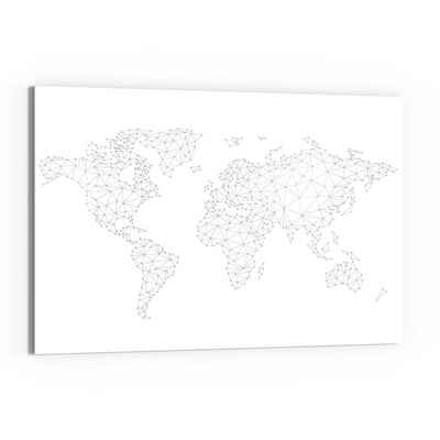 DEQORI Magnettafel 'Vernetzte Welt', Whiteboard Pinnwand beschreibbar
