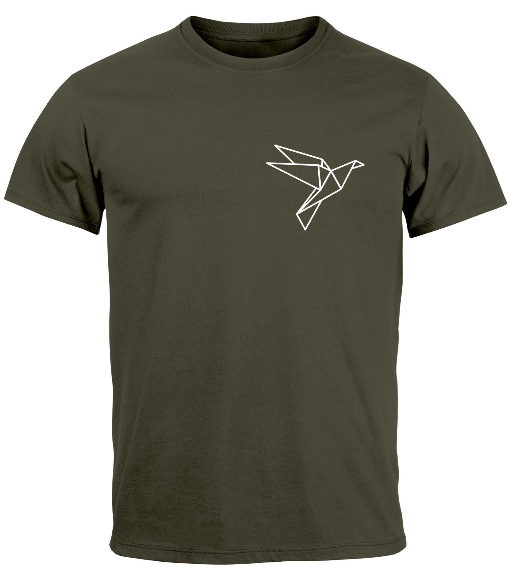 Neverless Print-Shirt Herren T-Shirt Aufdruck Vogel günstig online kaufen