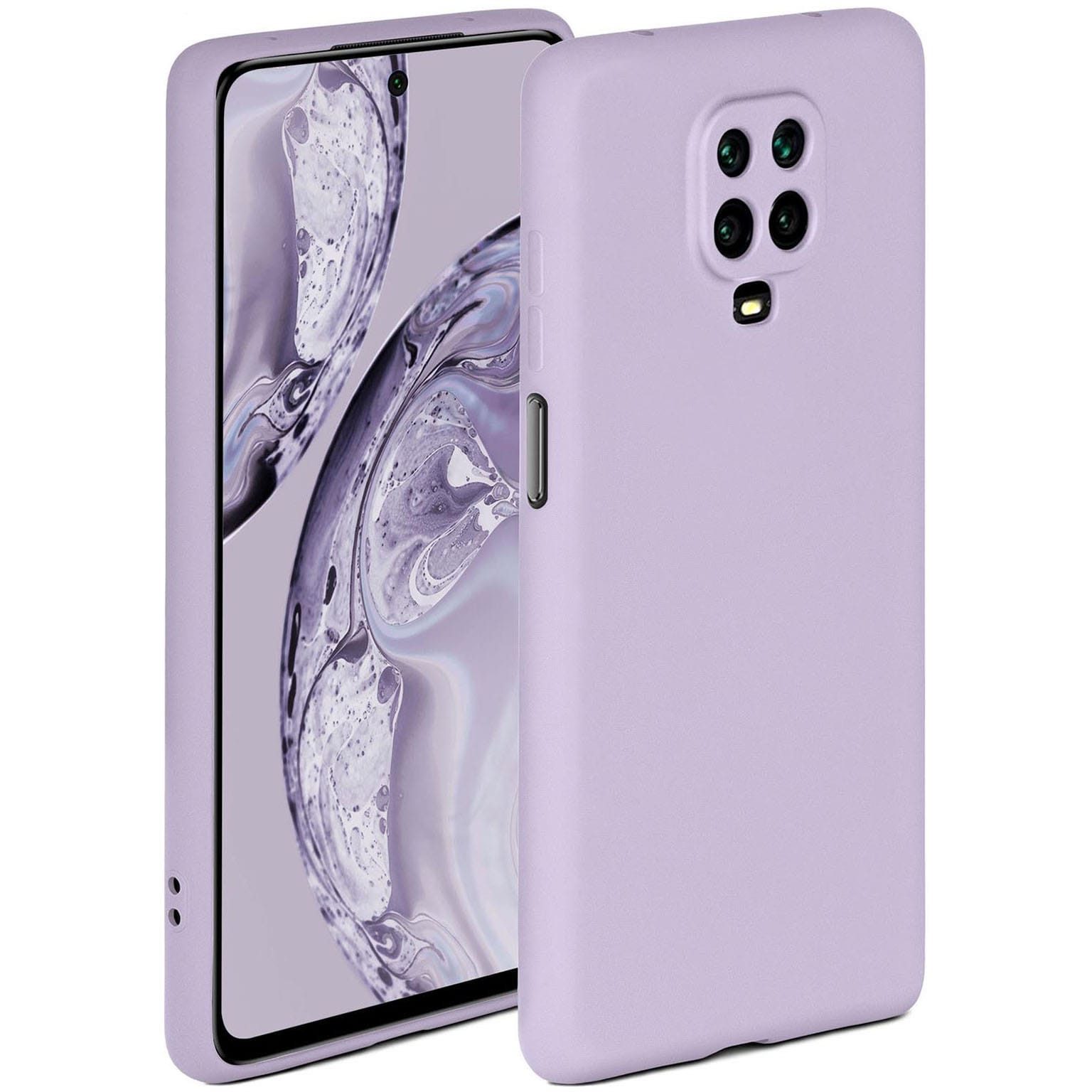 ONEFLOW Handyhülle für Redmi Note 9 Pro Hülle Silikon Soft Case Flieder 6,67 Zoll, Silikonhülle Cover Dünn Handytasche TPU Schutzhülle mit Kameraschutz
