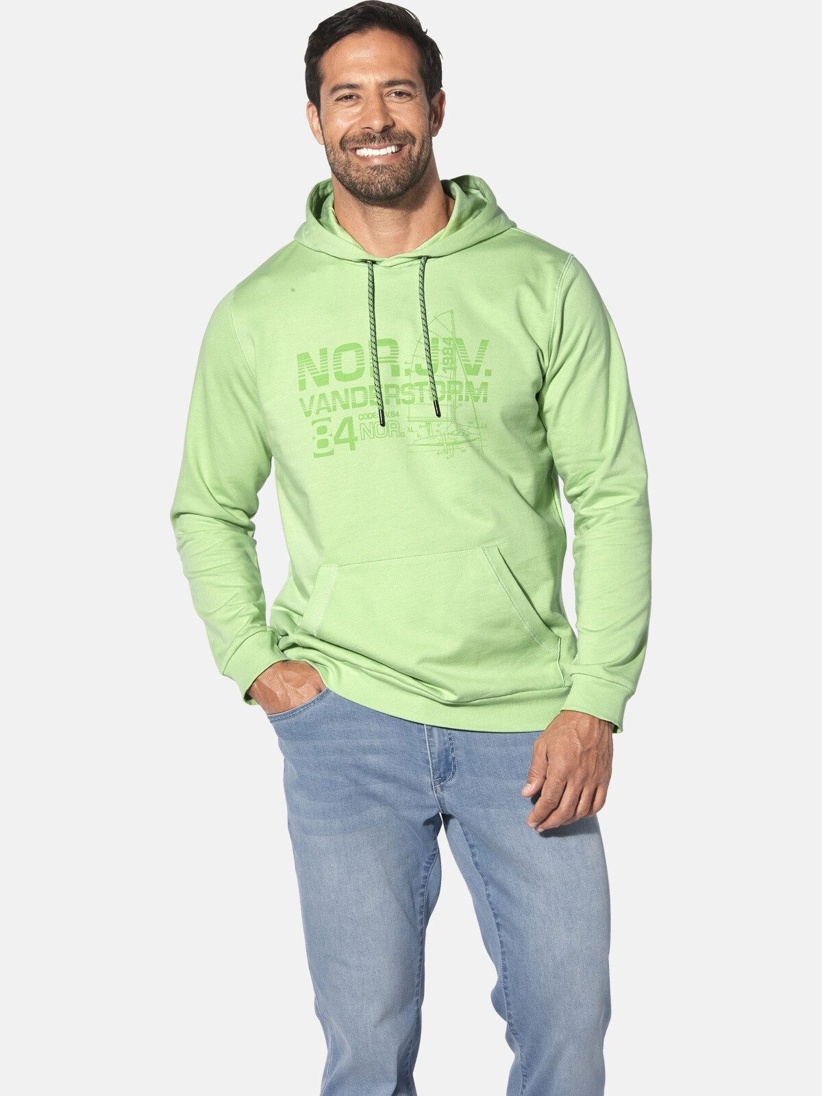 Jan Vanderstorm Kapuzensweatshirt JEPPE mit bedruckter günstig online kaufen