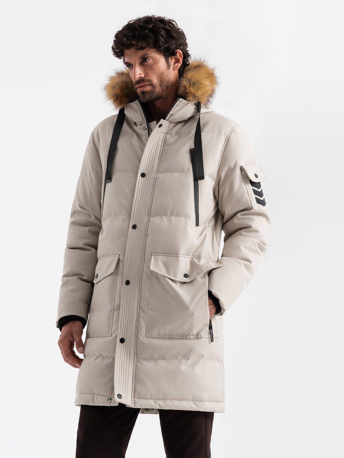 OMBRE Winterjacke Lange warme Herrenjacke mit günstig online kaufen