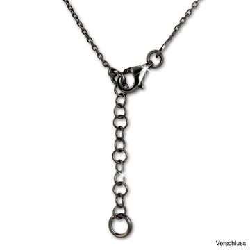 SilberDream Silberkette SilberDream Knoten Halskette schwarz (Halskette), Halsketten (Knoten) ca. 44cm - 47cm, 925 Sterling Silber, Farbe: schwa