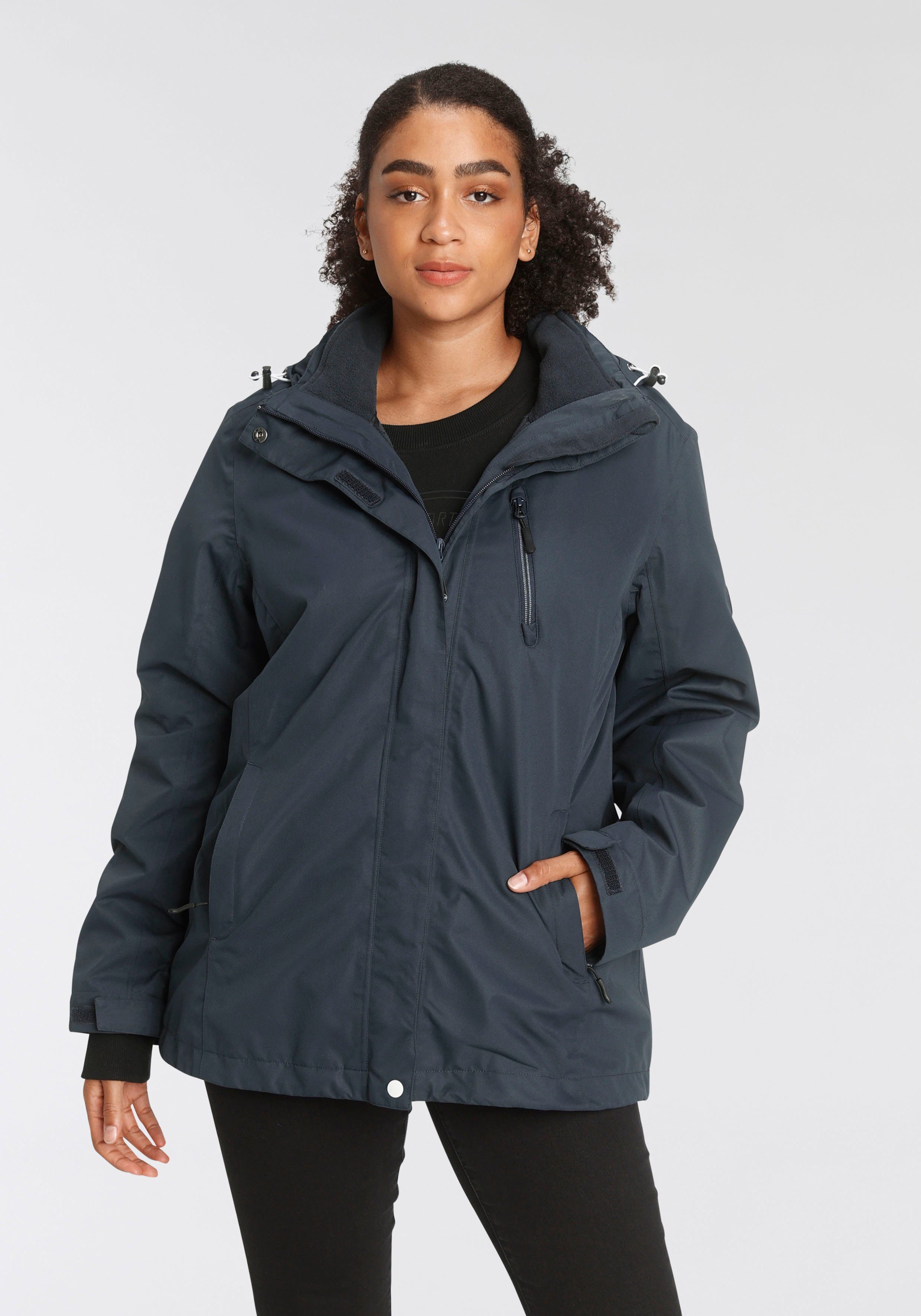 Polarino 3-in-1-Funktionsjacke (2-St) Außenjacke: 3.000mm Wassersäule, wind- & wasserdicht, atmungsaktiv