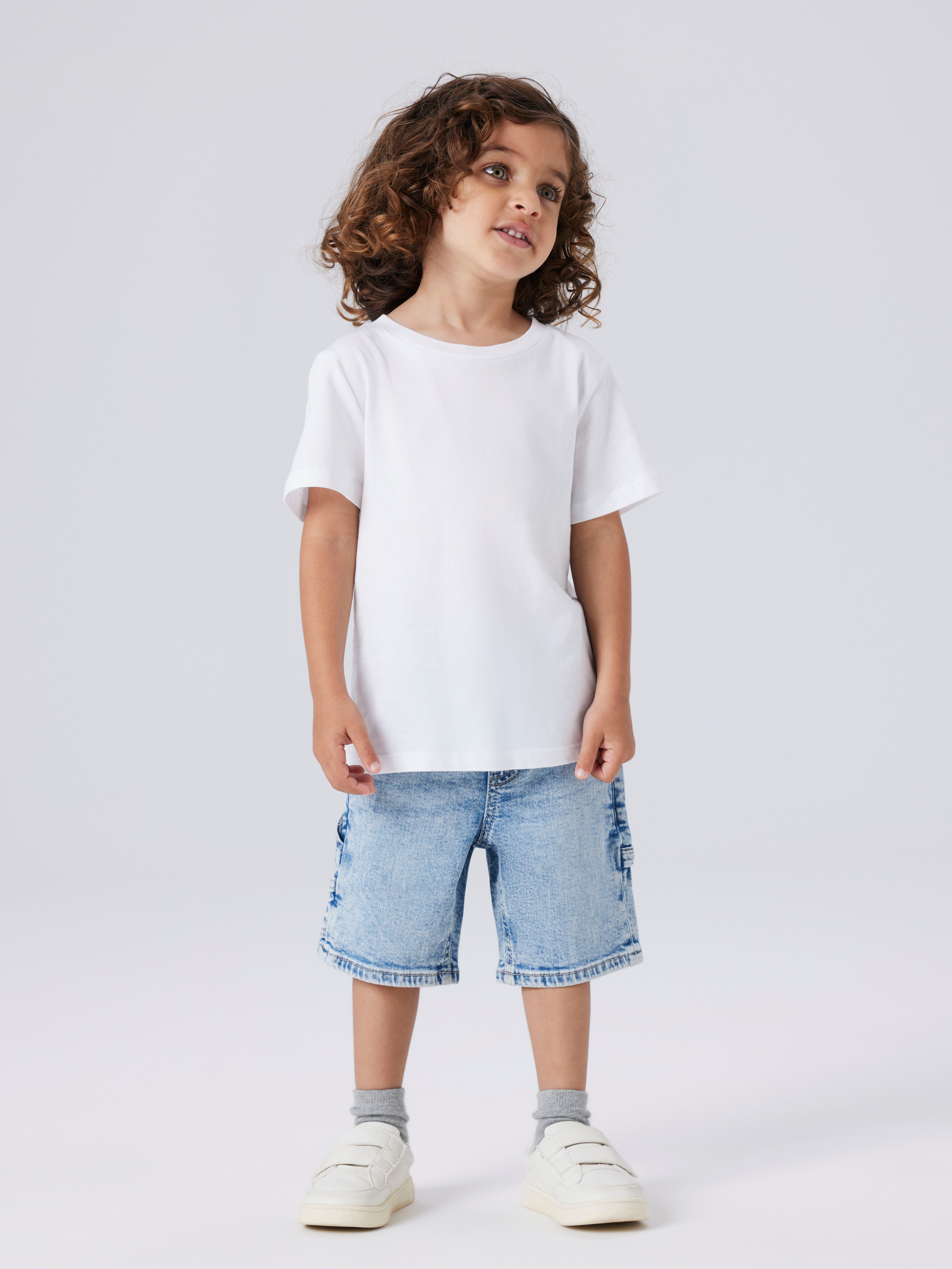 Name It Jeansshorts NMMBEN LOOSE DNM BERMUDA 8620-BC NOOS aus Baumwollmischung mit Elasthan, lockere Passform