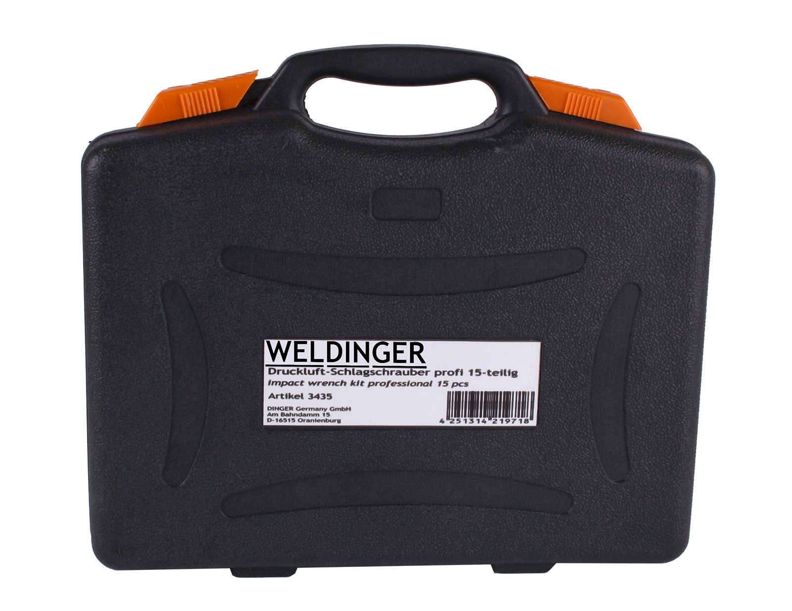 WELDINGER Druckluft-Schlagschrauber Profi Druckluft-Schlagschrauber-Set 200-750 Nm Koffer 10 Schlagnüsse, 6800 U/min, 750 Nm, (Profi)
