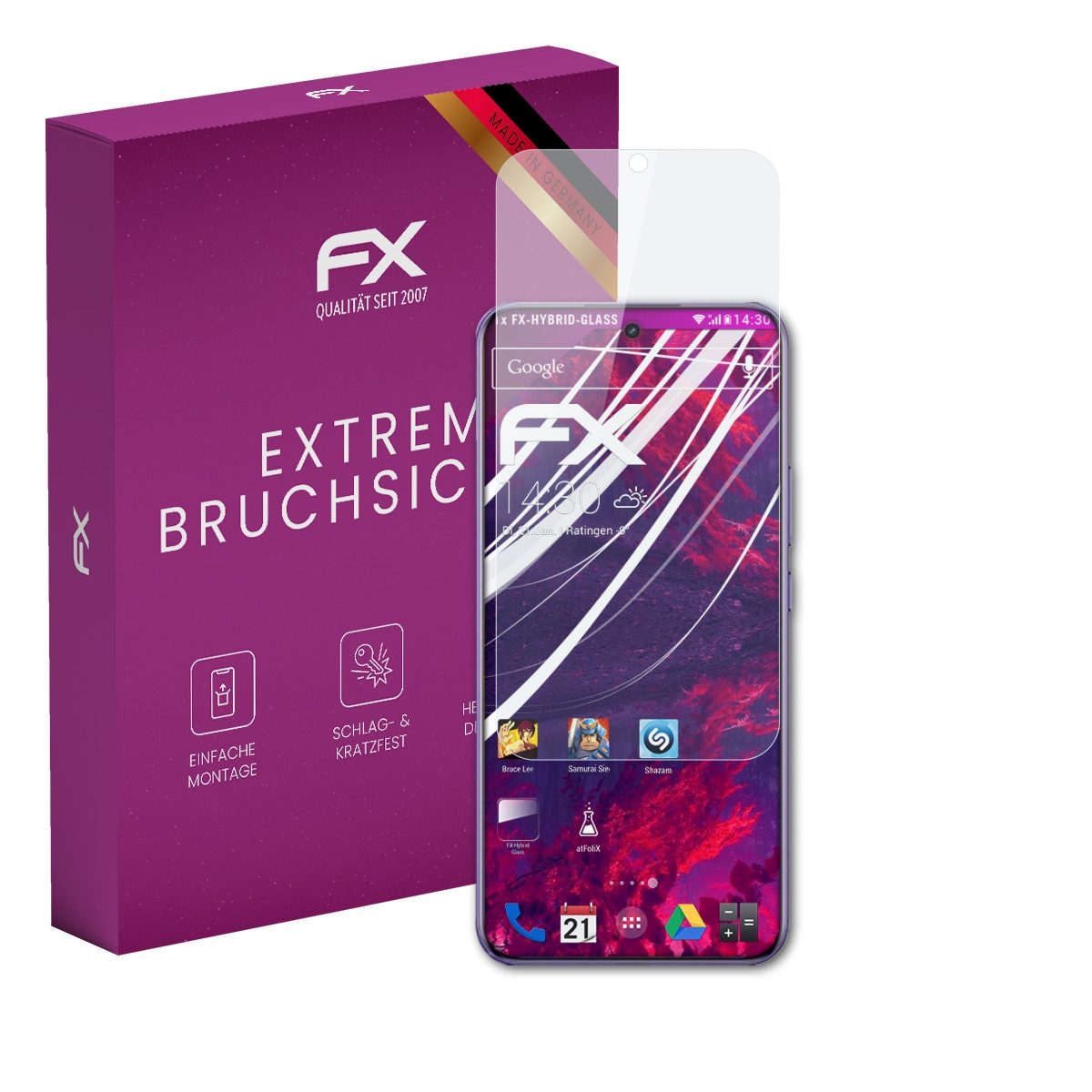atFoliX Schutzfolie Panzerglasfolie für Realme 14 Pro Plus, Ultradünn und superhart