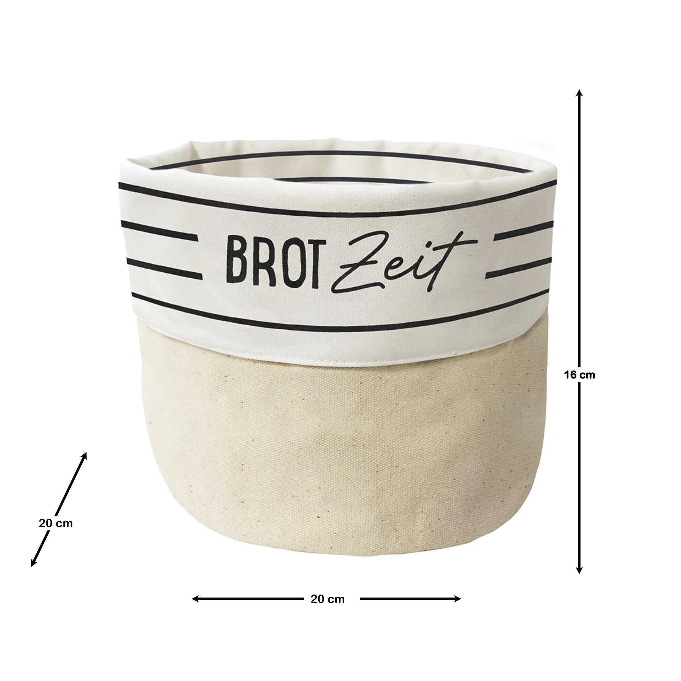 Grafik Werkstatt Brotkorb Brotkorb Aufbewahrungskorb Brotkörbchen mit Aufschrift Brotzeit, Baumwolle, (1-tlg)
