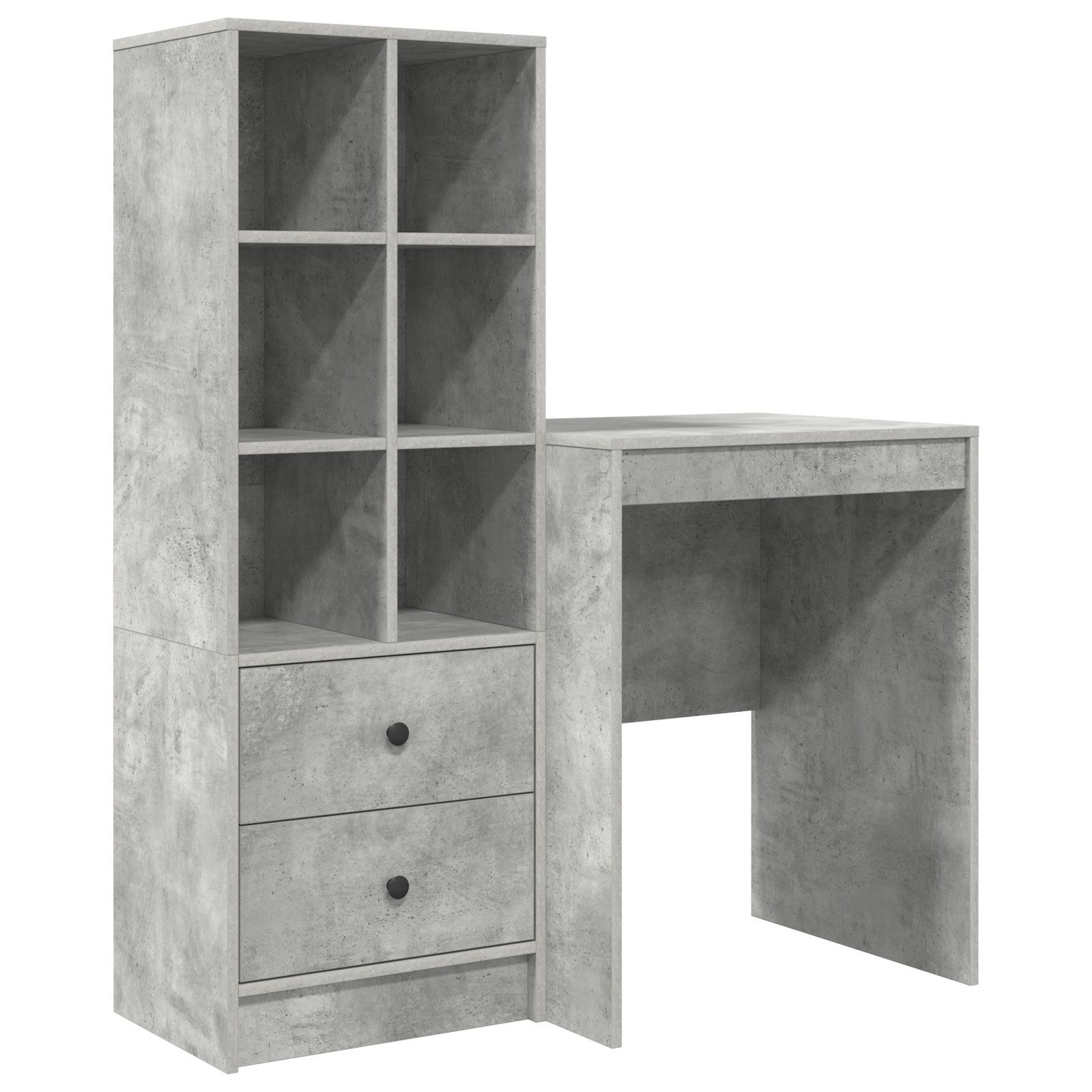 vidaXL Sideboard Schreibtisch mit Stauraum Beton günstig online kaufen