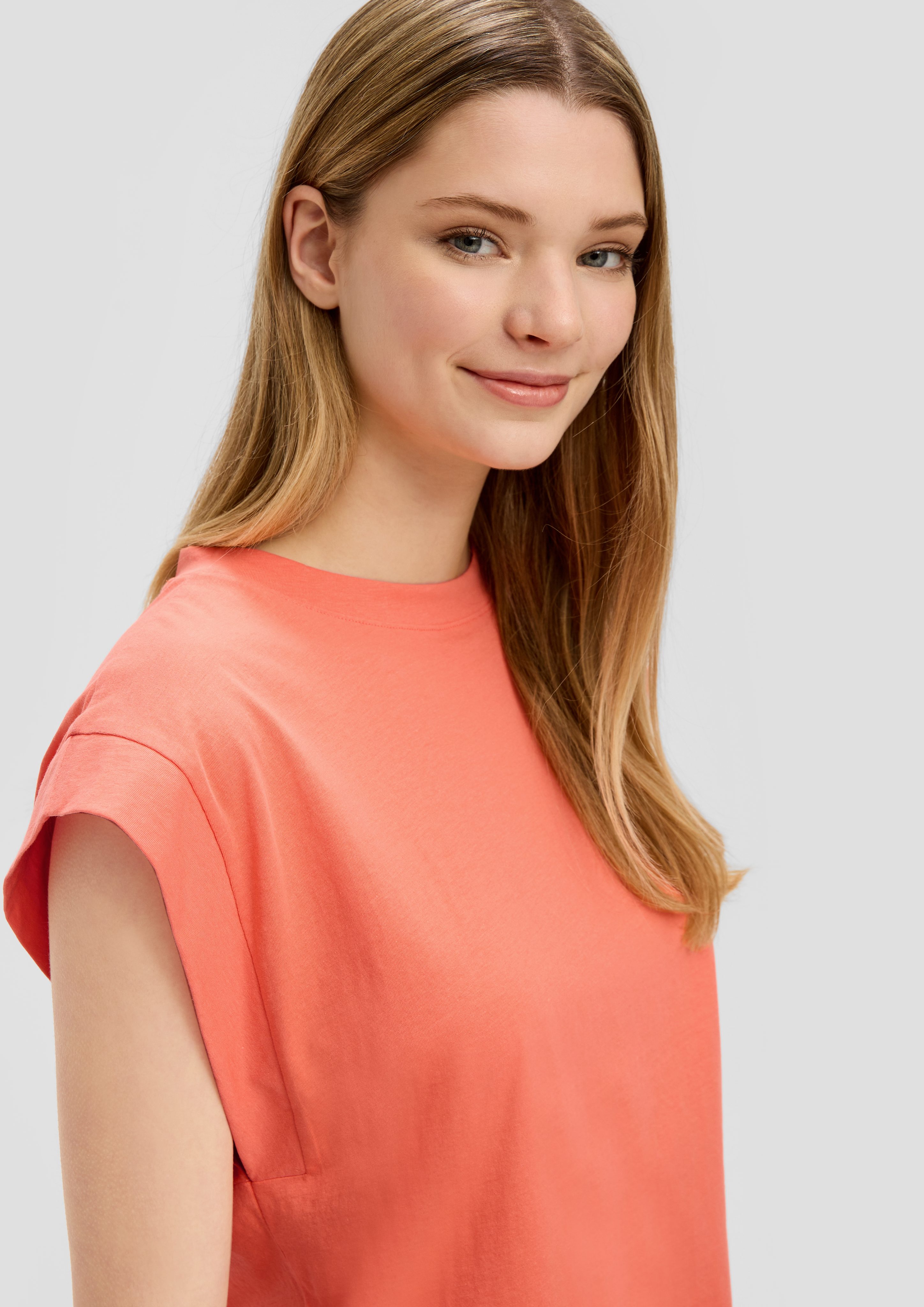 QS Kurzarmshirt T-Shirt mit Kappärmeln günstig online kaufen