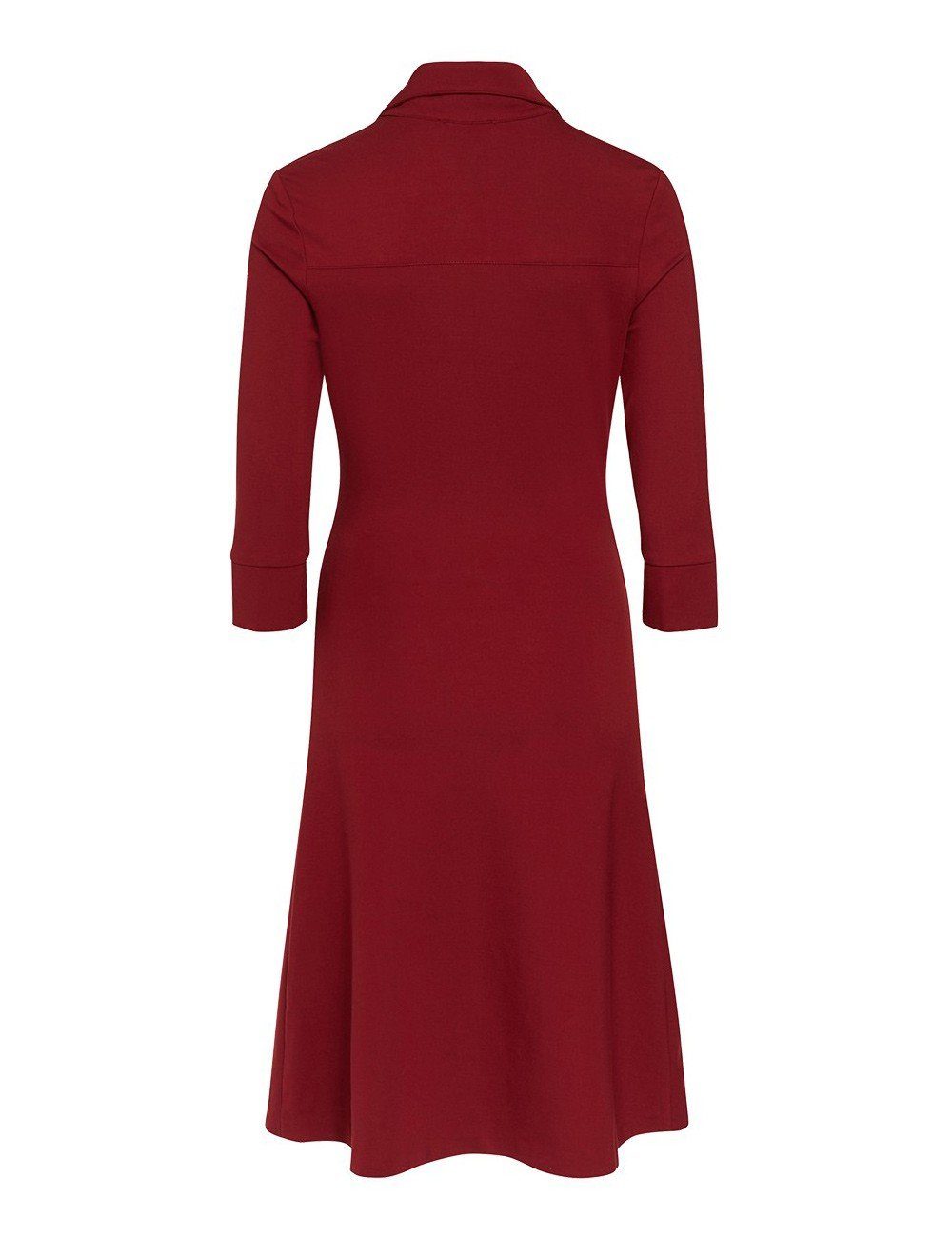 Brigitte von Boch Hemdblusenkleid Millet Stretch-Kleid burgund