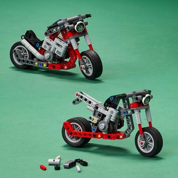 LEGO® Konstruktionsspielsteine Chopper (42132), LEGO® Technic 2in1, (163 St)