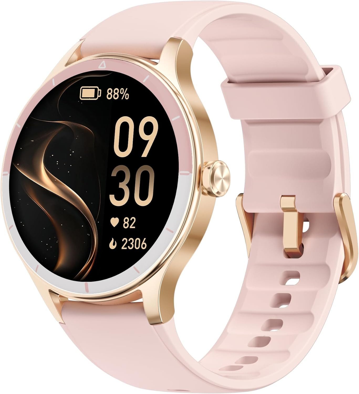 TOOBUR DR06 Smartwatch (3,2 cm, android ios), SMARTWATCH MIT HD-DISPLAY UND SILIKONARMBAND FÜR FITNESS UND ALLTAG