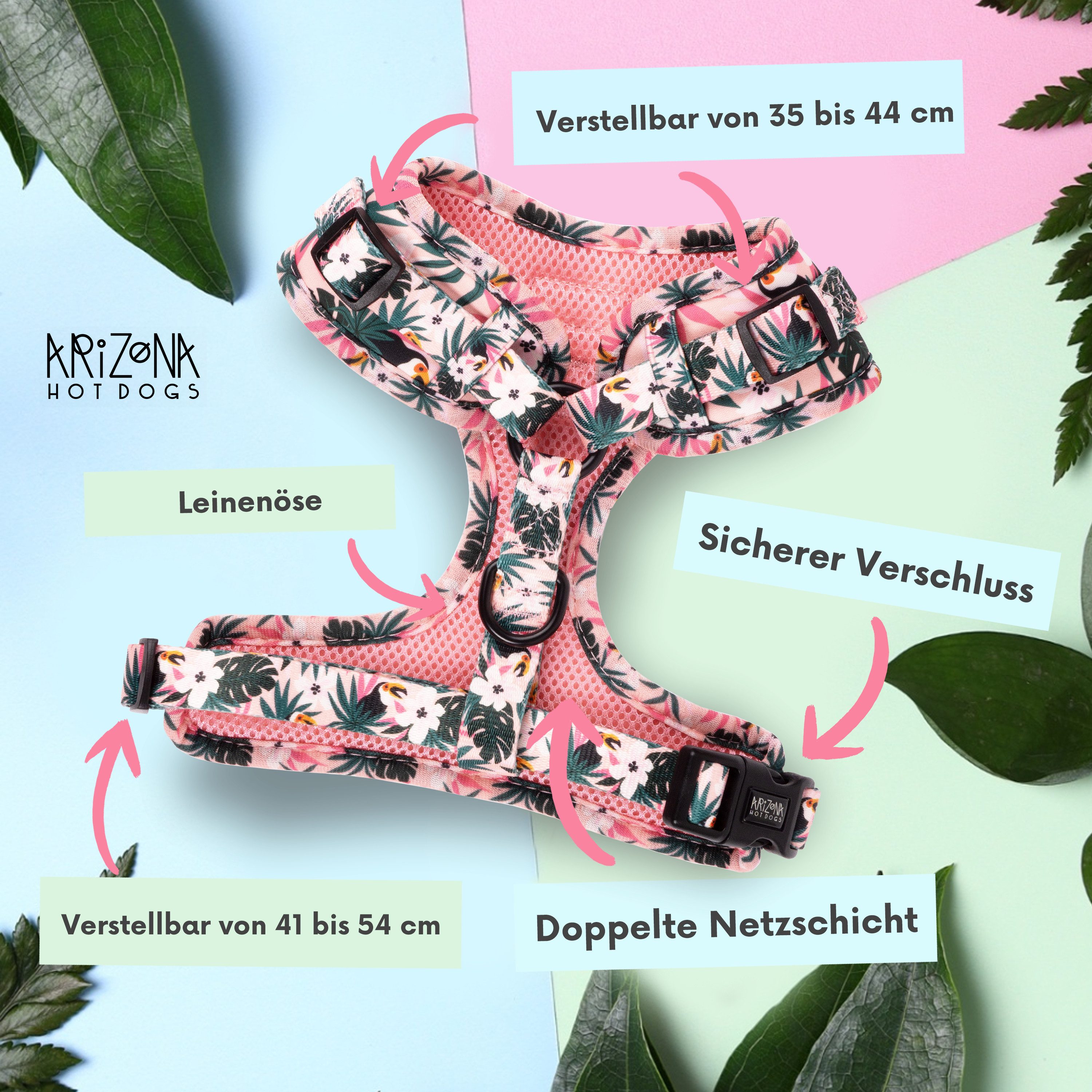 ARIZONA HOT DOGS Hunde-Geschirr Hundegeschirr Tropicool günstig online kaufen