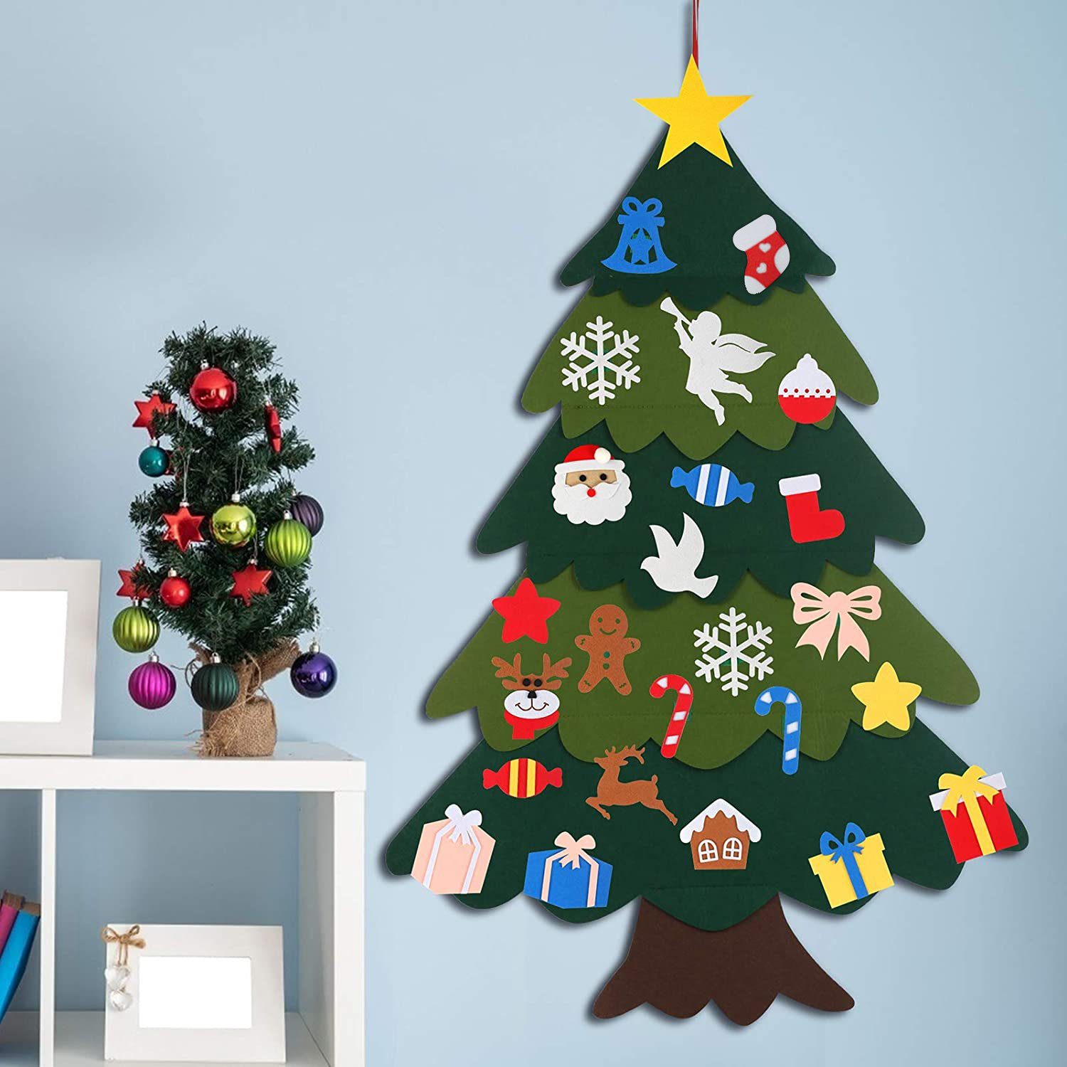 Pcs Filz Weihnachtsbaum Dekoration Kinder DIY Hängend Künstlicher Weihnachtsbaum, Weihnachten Vaxiuja 26