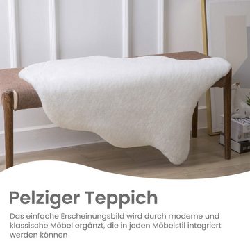 Hochflor-Teppich Kunstfell Teppich – Moderne Wohnzimmer Schlafzimmer Deko 90x60cm, Daisred
