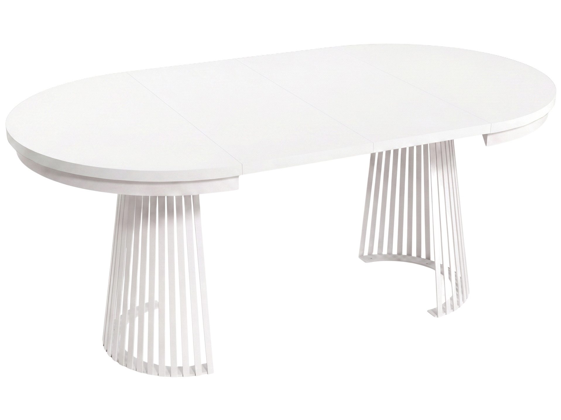 Beautysofa Esstisch Lumi im Loft-Stil, ausziehbar Ø 100–180 cm (hitze- und verfärbung beständig, Metallbeinen), verschiedene Farben – Bild 4 von 5