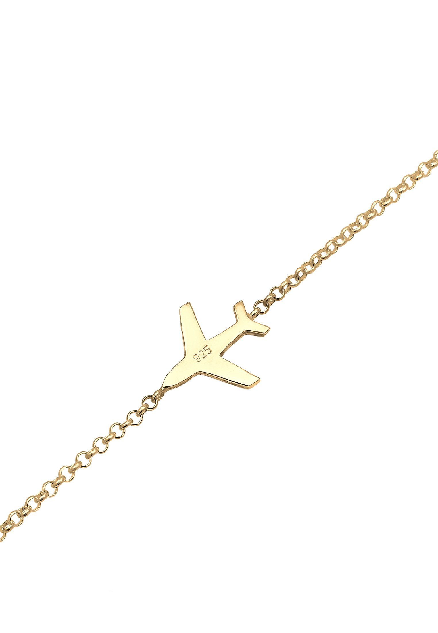 Elli Armband Flugzeug Reise 925 Silber (kein Set, 1-tlg), Flugzeug
