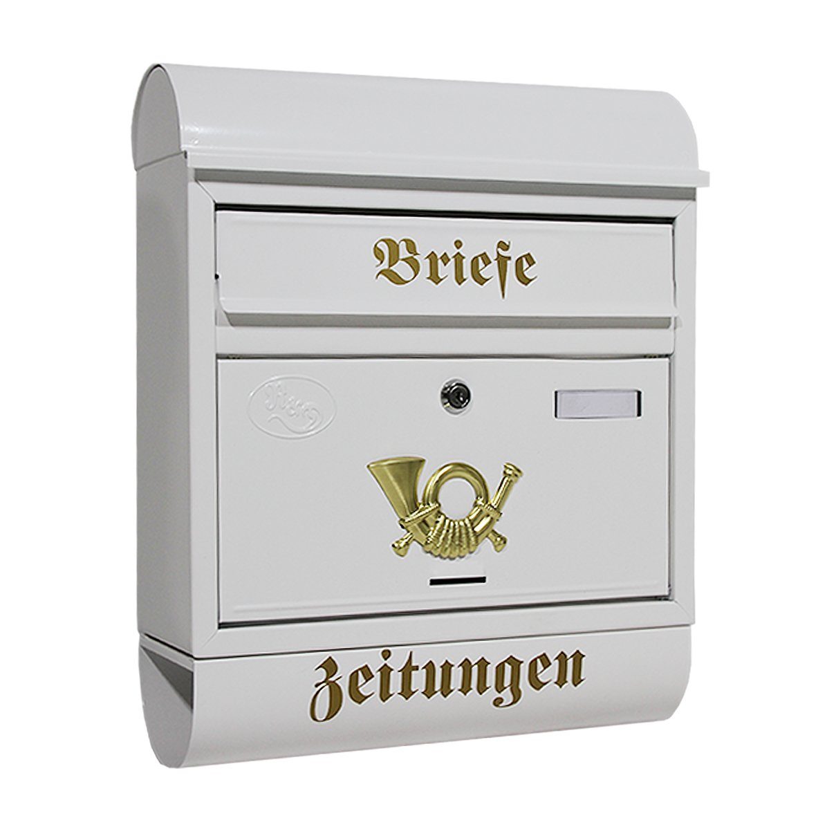 HELO24 Wandbriefkasten Weiß T8-T
