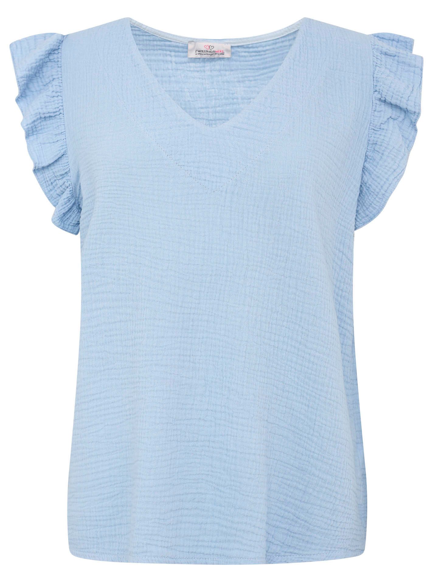Zwillingsherz Blusenshirt Kurzarmbluse "Gisele"