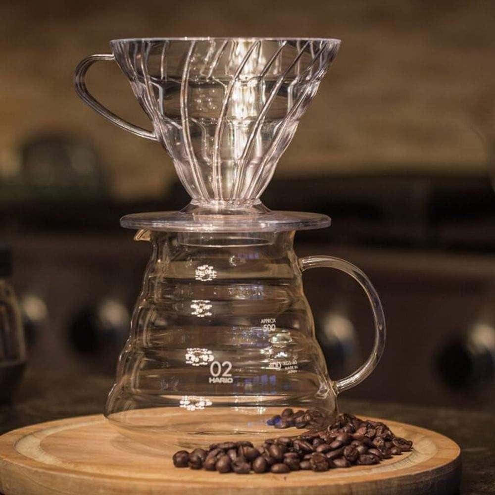 Hario Handfilter V60 Dripper, Kaffeefilter, Handfilter, transparent, Zubehör für Kaffeekannen, Kaffeetassen, Hario V60 Sets
