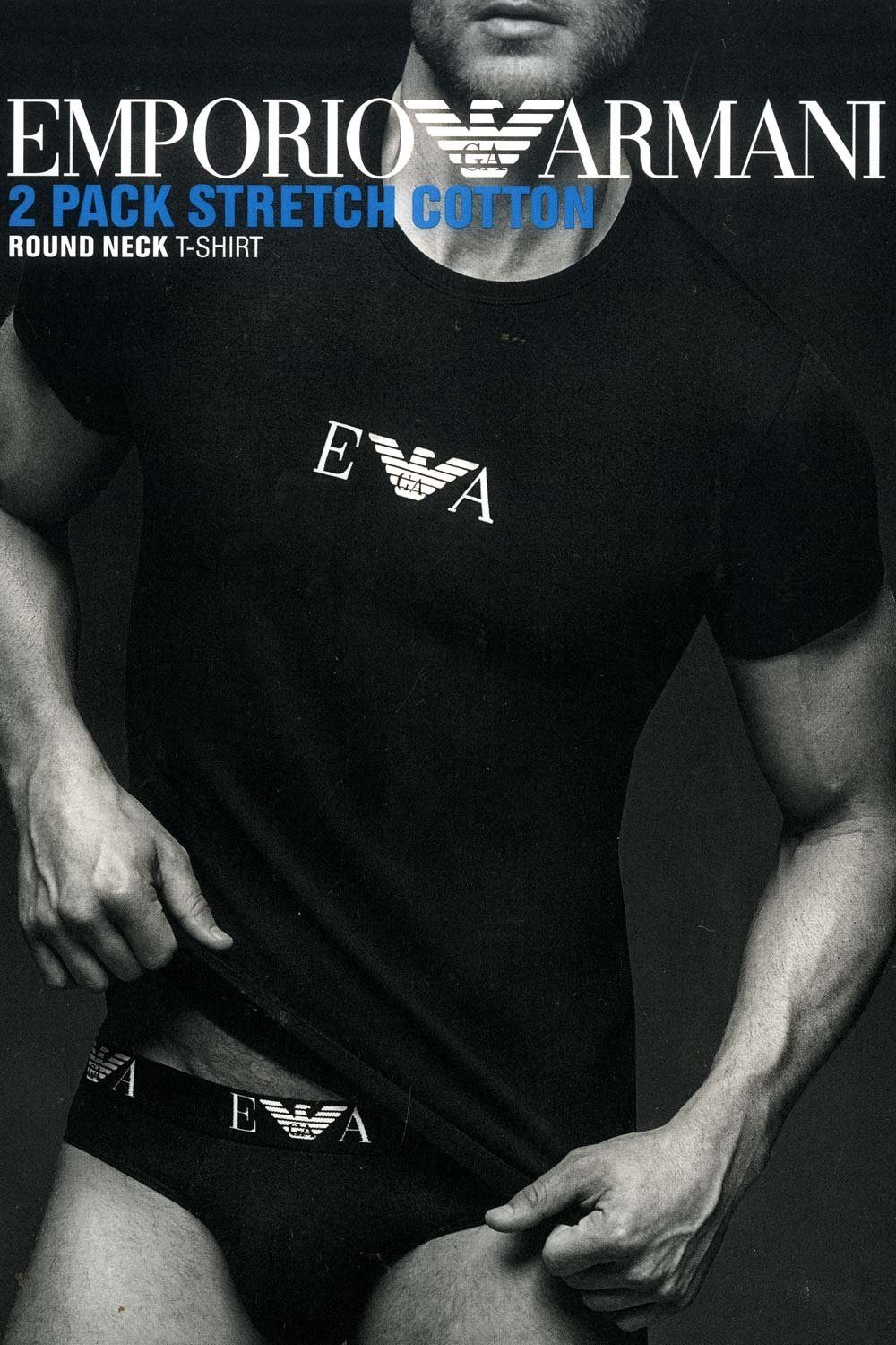 Emporio Armani Unterziehshirt CC715 (Bi-Pack, 2-St., 2er-Pack) Rundhals T-S günstig online kaufen