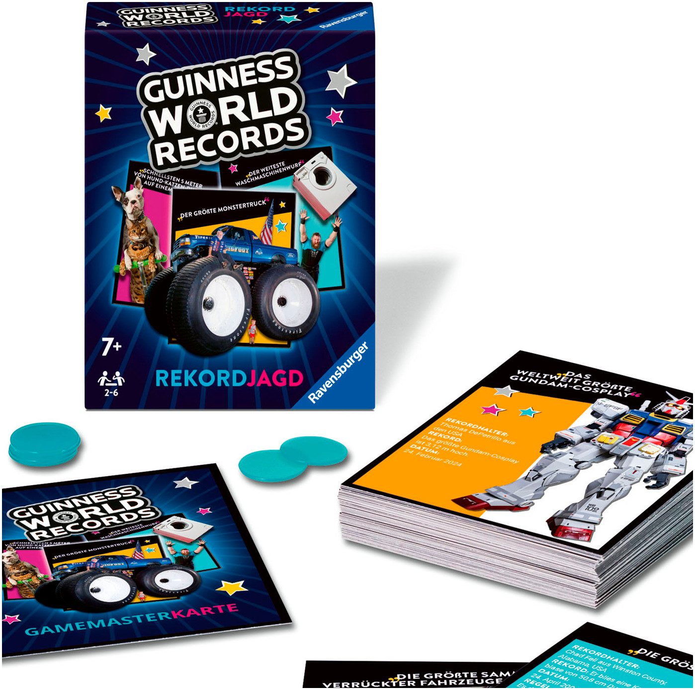 Ravensburger Spiel Guinness World Records - Rekordjagd, Familienspiel, Made in Europe